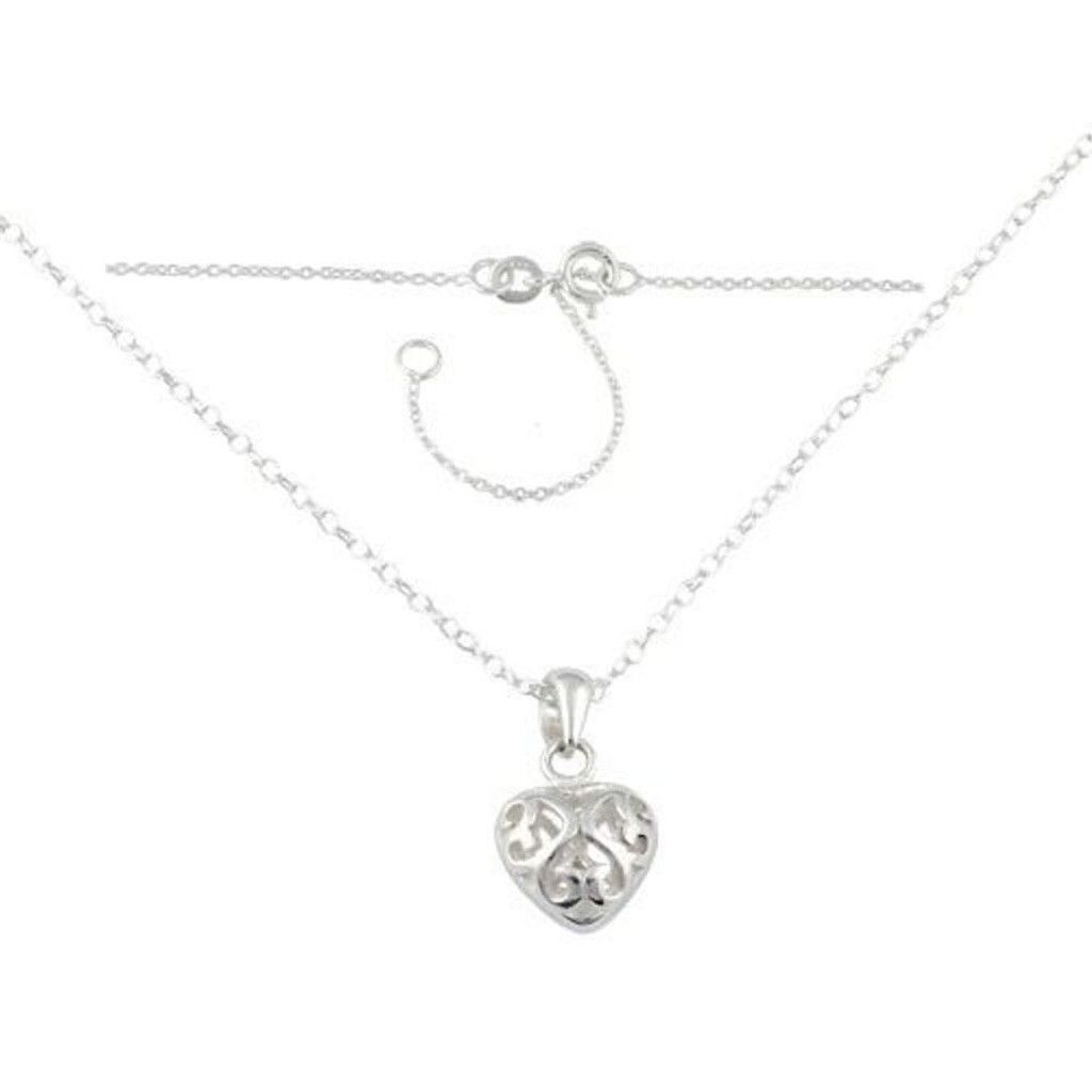 Other Sterling Silver Curly Heart Necklace New Size ONE SIZE - 3 Thumbnail