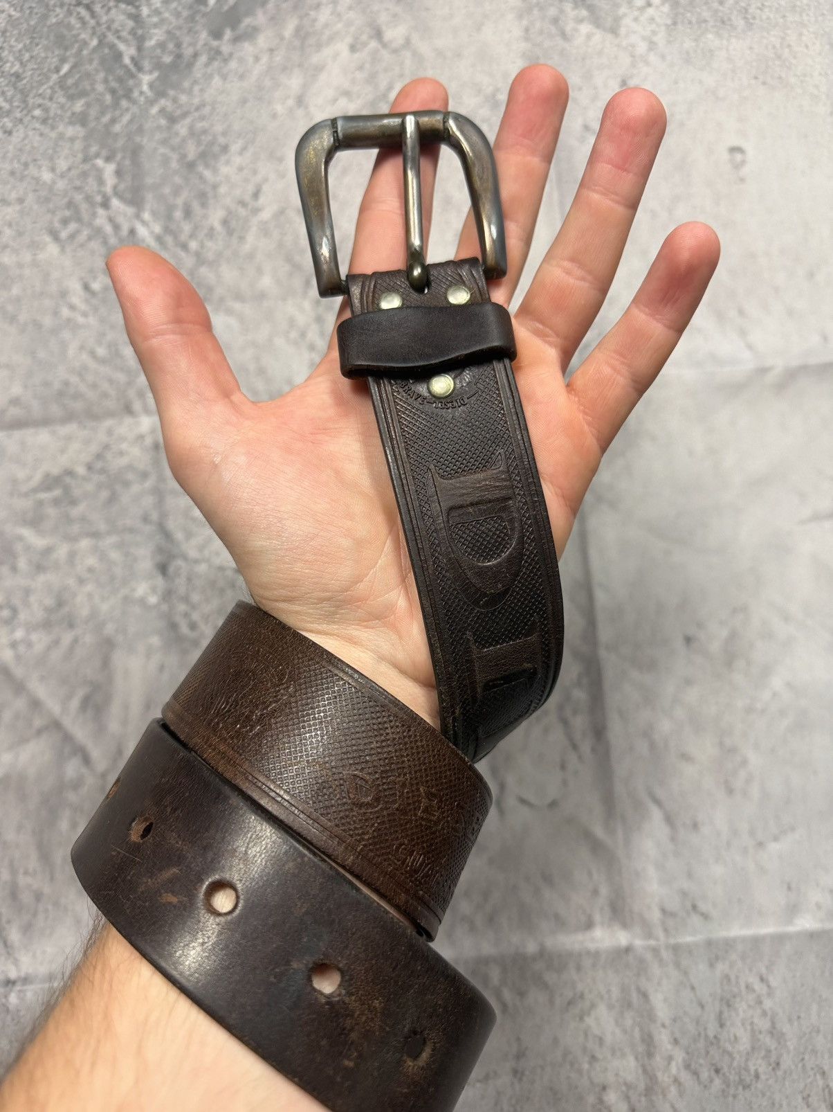 Diesel Diesel Vintage Leather Belt – 90 cm Size 36 - 1 Thumbnail