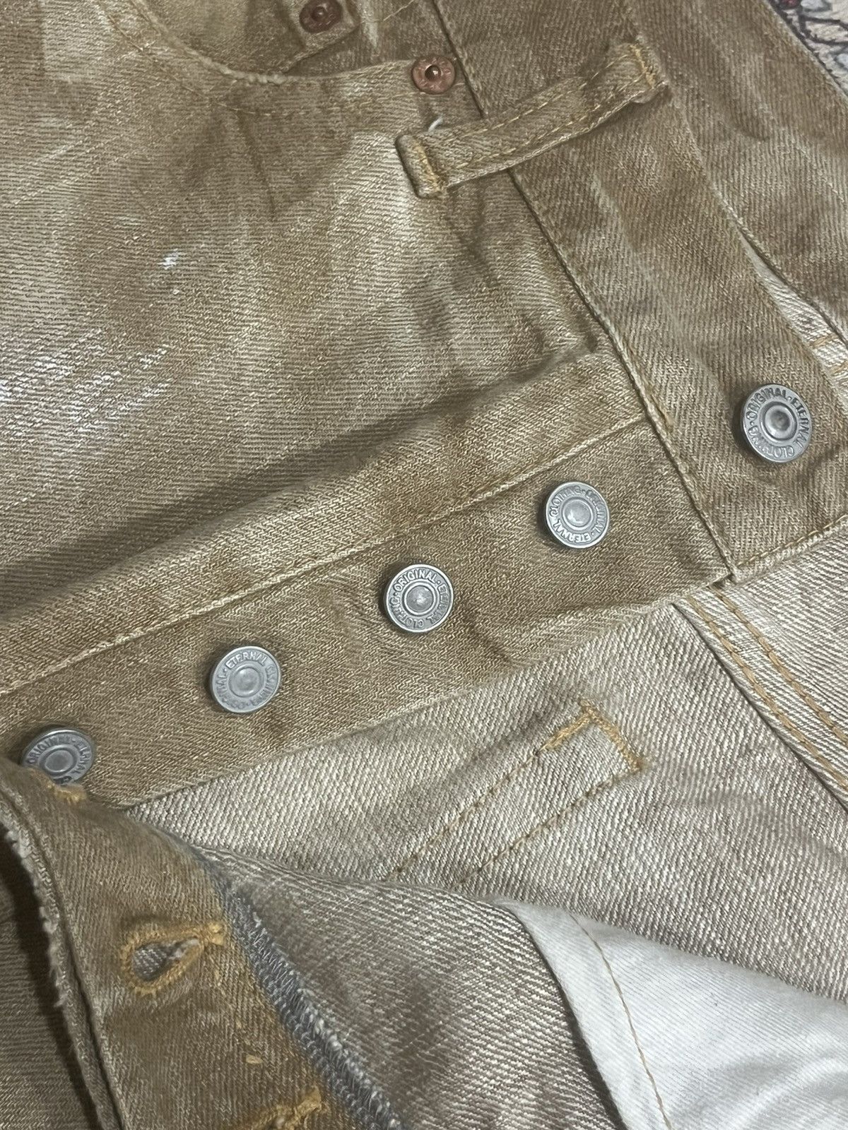 Kapital Eternal Bitchu Kurasaki Brown Paint Splattered Patches Jeans Size US 32 / EU 48 - 6 Thumbnail