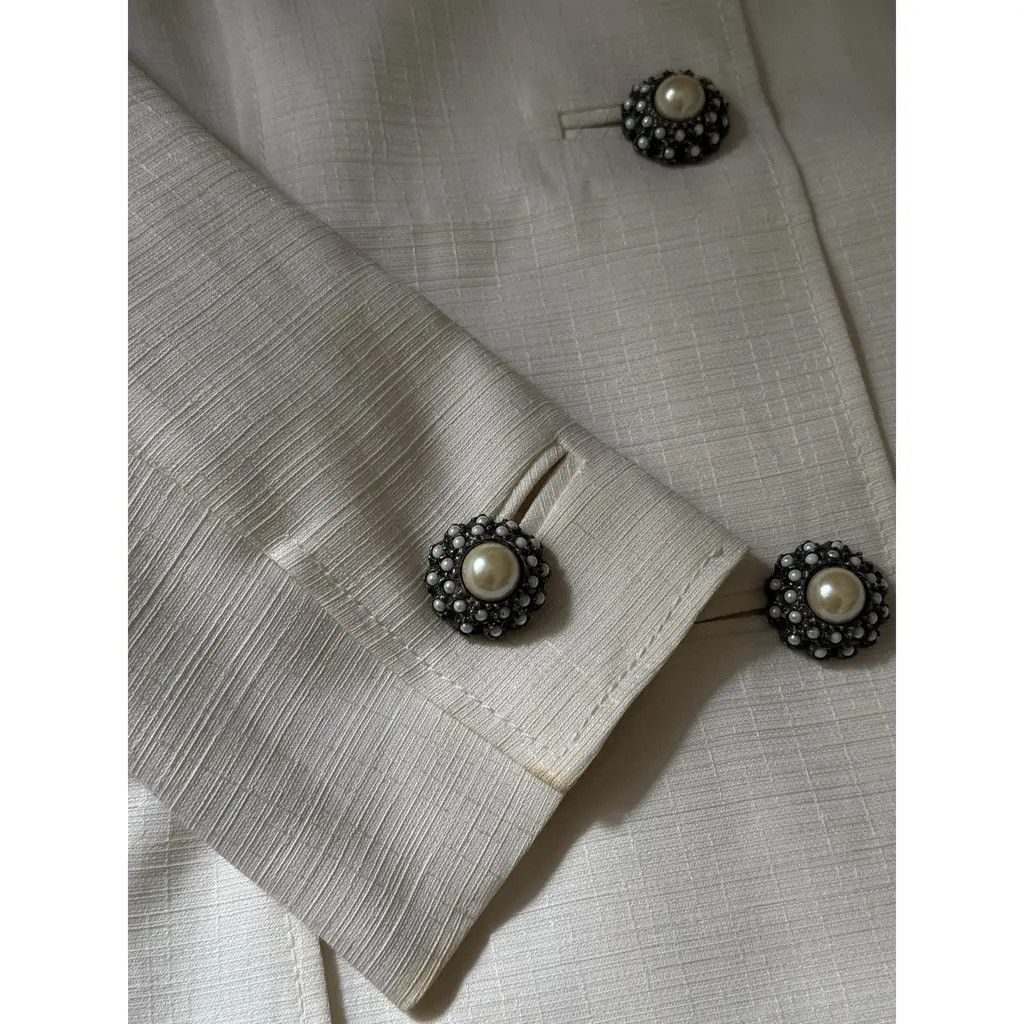 Dolce & Gabbana Dolce & Gabbana Vintage Cream Elegant Fitted Blazer EU 40 Size S / US 4 / IT 40 - 5 Thumbnail
