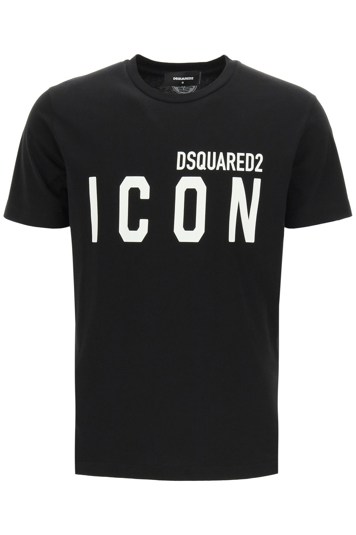 image of Dsquared2 Icon Print T-Shirt in Black White, Men's (Size Small)