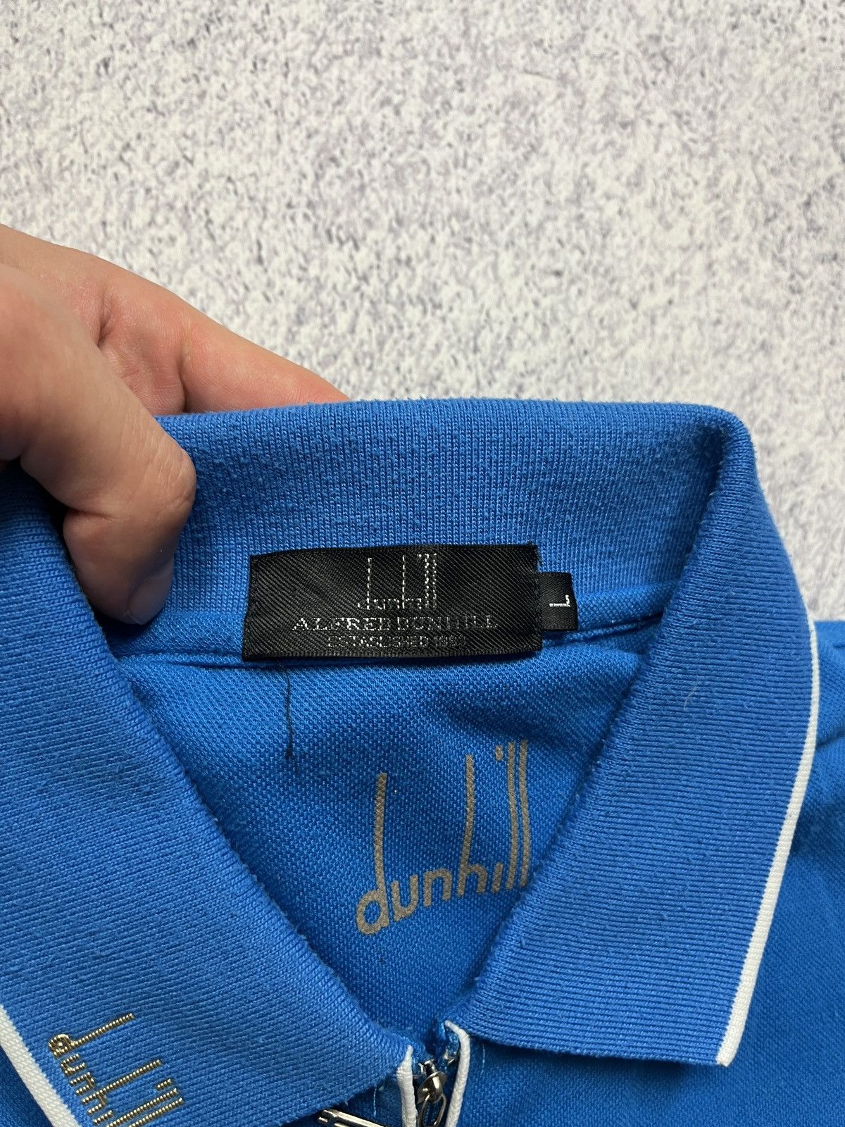 Alfred Dunhill × Vintage Vintage Alfred Dunhill Polo Shirt Mini Logo Luxury Size US L / EU 52-54 / 3 - 7 Thumbnail