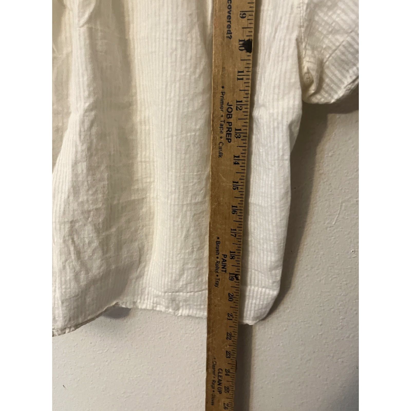 Abercrombie & Fitch Abercrombie & Fitch Button-Up Ivory Short Sleeve Blouse L Womens Plain Solid Casual Beach Preppy Vintage No Size L / US 10 / IT 46 - 5 Thumbnail