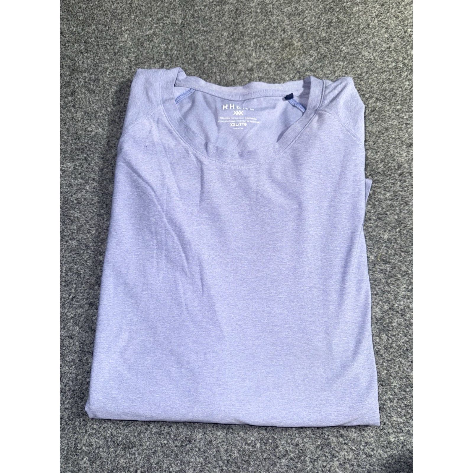 Rhone Rhone T-Shirt Mens 2XL Short Sleeve Crew Neck Blue Gym Athletic Workout All Seasons Lightweight Logo Regular Shirt Size US XXL / EU 58 / 5 - 3 Thumbnail