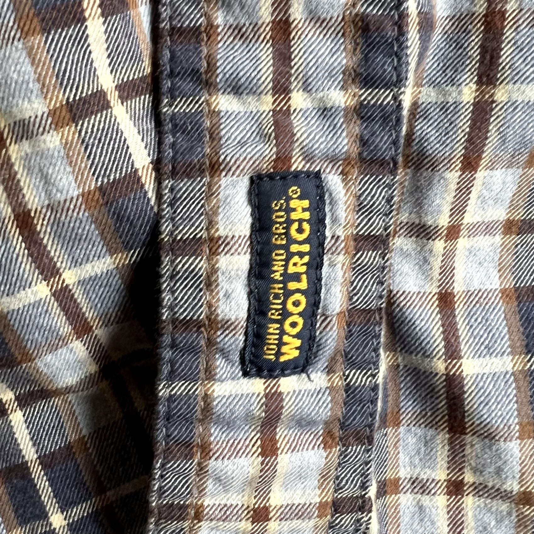 Vintage Woolrich Shirt Mens XL Blue Brown Plaid Long Sleeve Button Front Cotton Twill Button-Down Pocket Mens XL Shirt Plaid Woolrich Size US XL / EU 56 / 4 - 2 Thumbnail