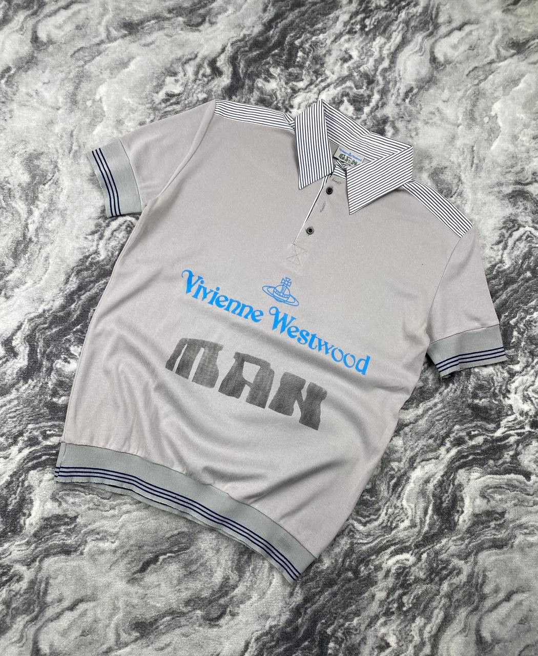 Vivienne Westwood Vivienne Westwood Polo Shirt Big Logo Men Size L Gray Size US L / EU 52-54 / 3 - 1 Thumbnail