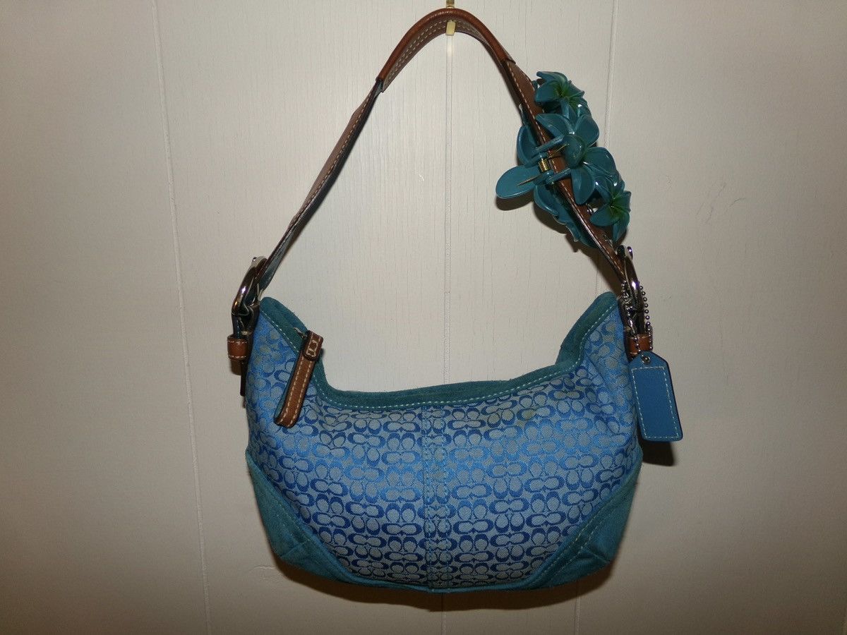 Coach Blue jacquard Coach purse Size ONE SIZE - 1 Thumbnail