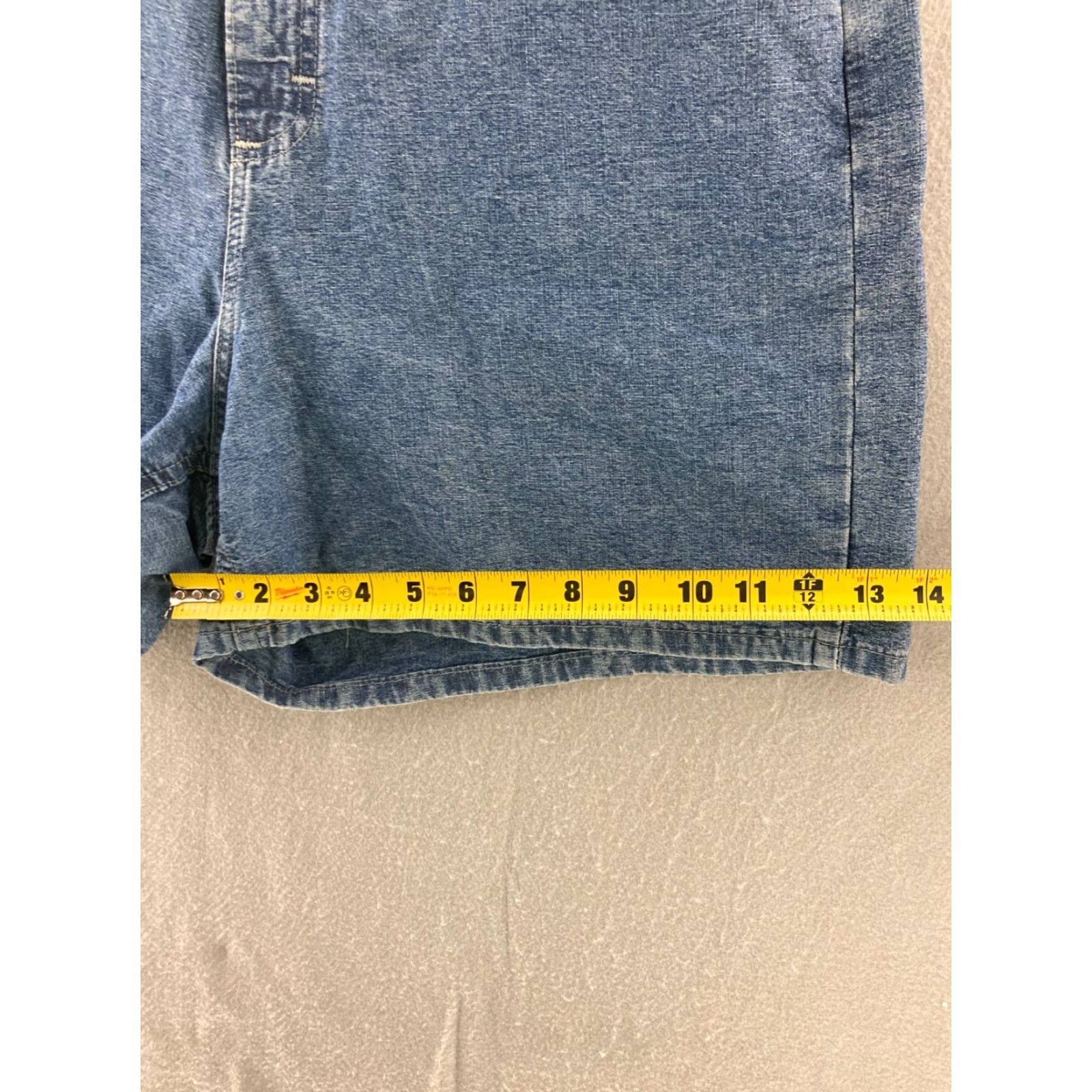 Vintage Riders Vintage 90s Blue Denim Jeans Shorts - 14 Girls, High Rise, 5-Pocket, 100% Cotton, Mom Style, Blue, Pants, Jeans, 90s Theme, Womens Size 36" / US 14 / IT 50 - 6 Thumbnail