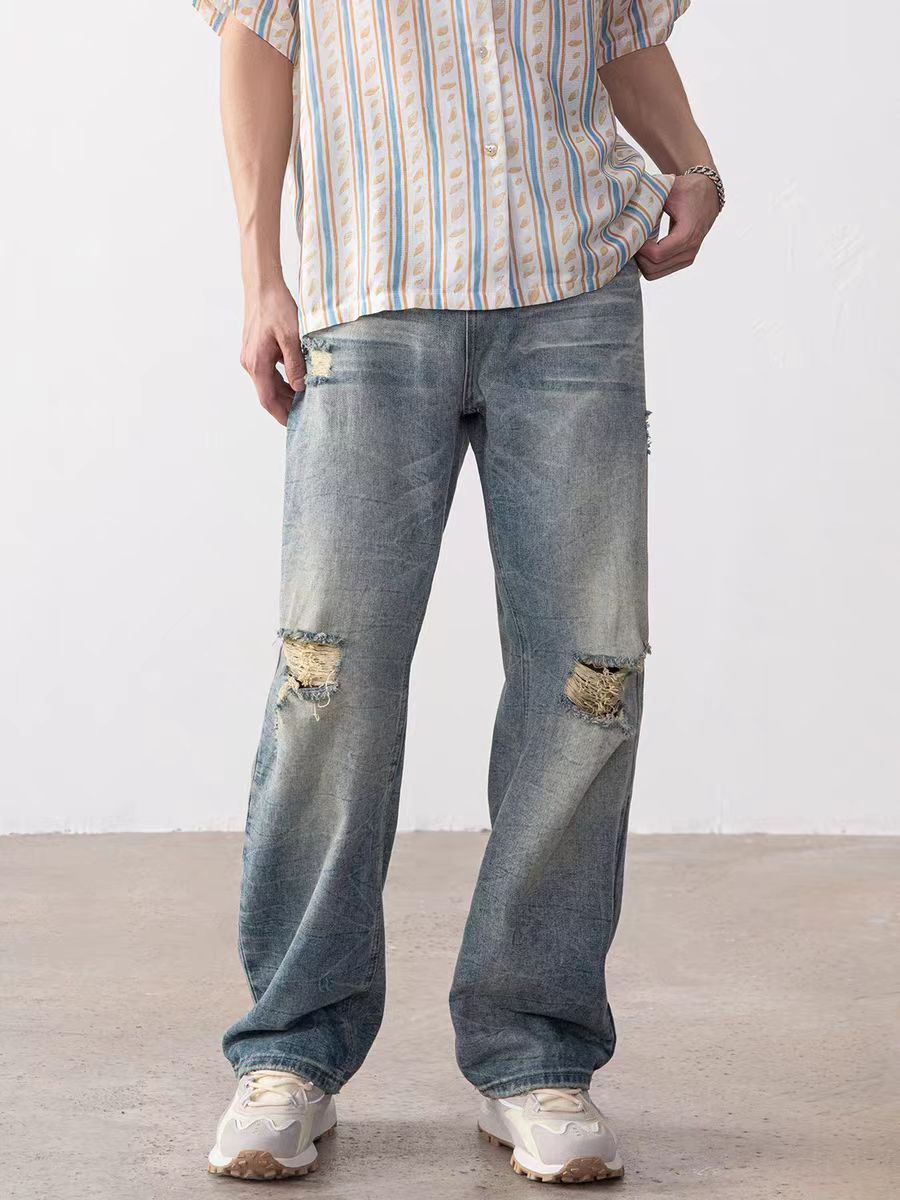 Japanese Brand × Vintage Hip hop vintage washed and distressed ripped jeans Size US 30 / EU 46 - 3 Thumbnail