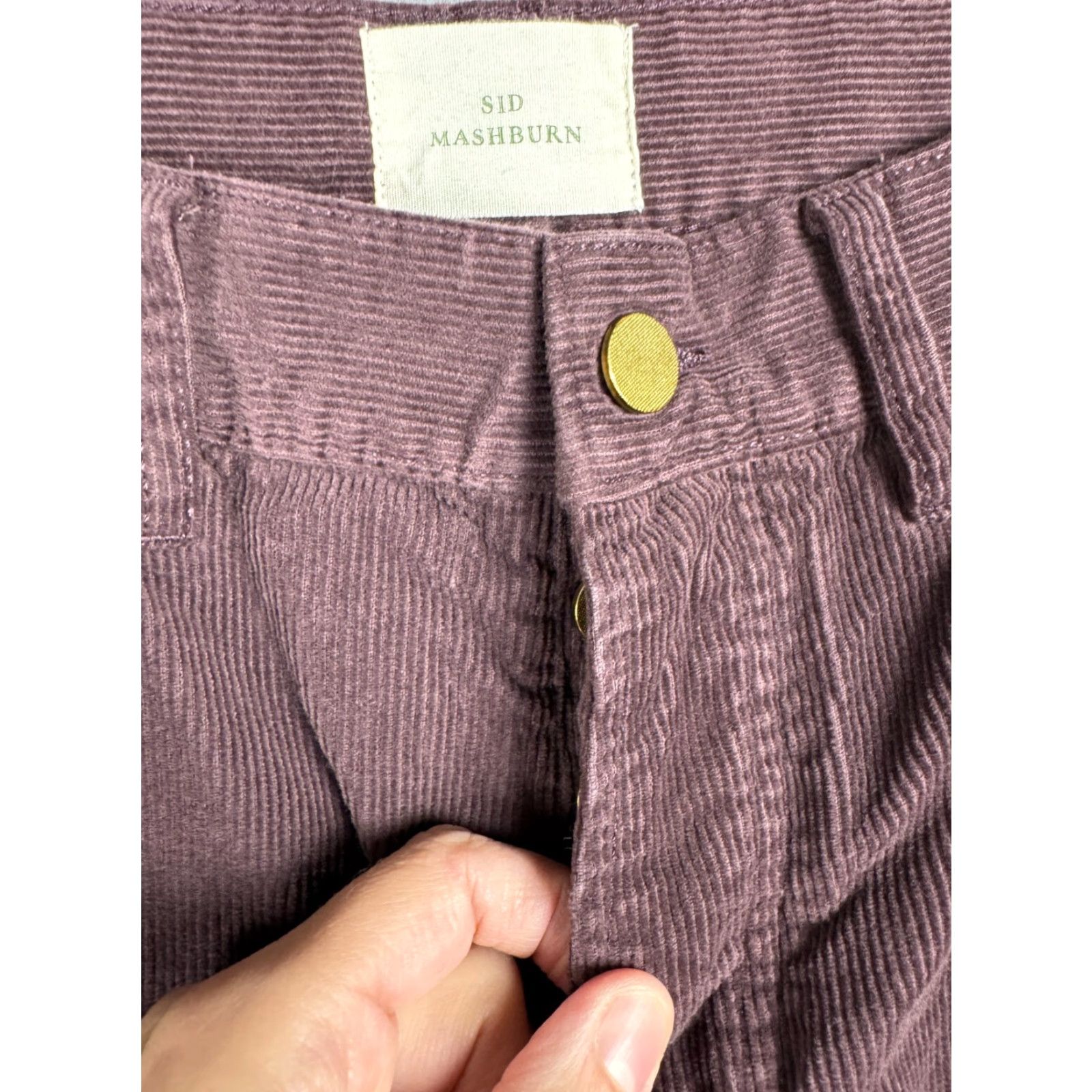Sid Mashburn Sid Mashburn Corduroy Pants Men 32 x 29 Red Slim Cotton Button Fly Chino Mens Size US 32 / EU 48 - 4 Thumbnail