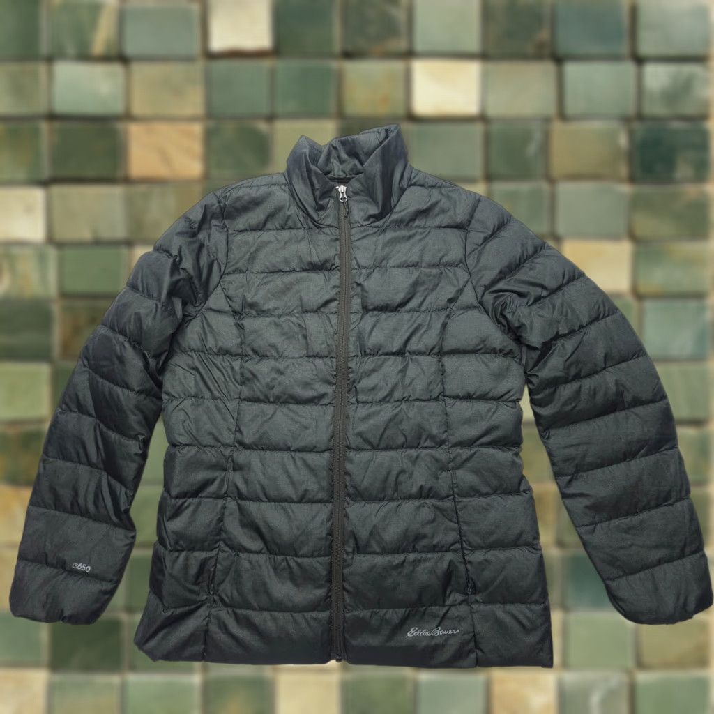 Eddie Bauer VINTAGE Eddie Bauer EB650 Goose Down Puffer Womens Large Green Jacket Size L / US 10 / IT 46 - 1 Thumbnail