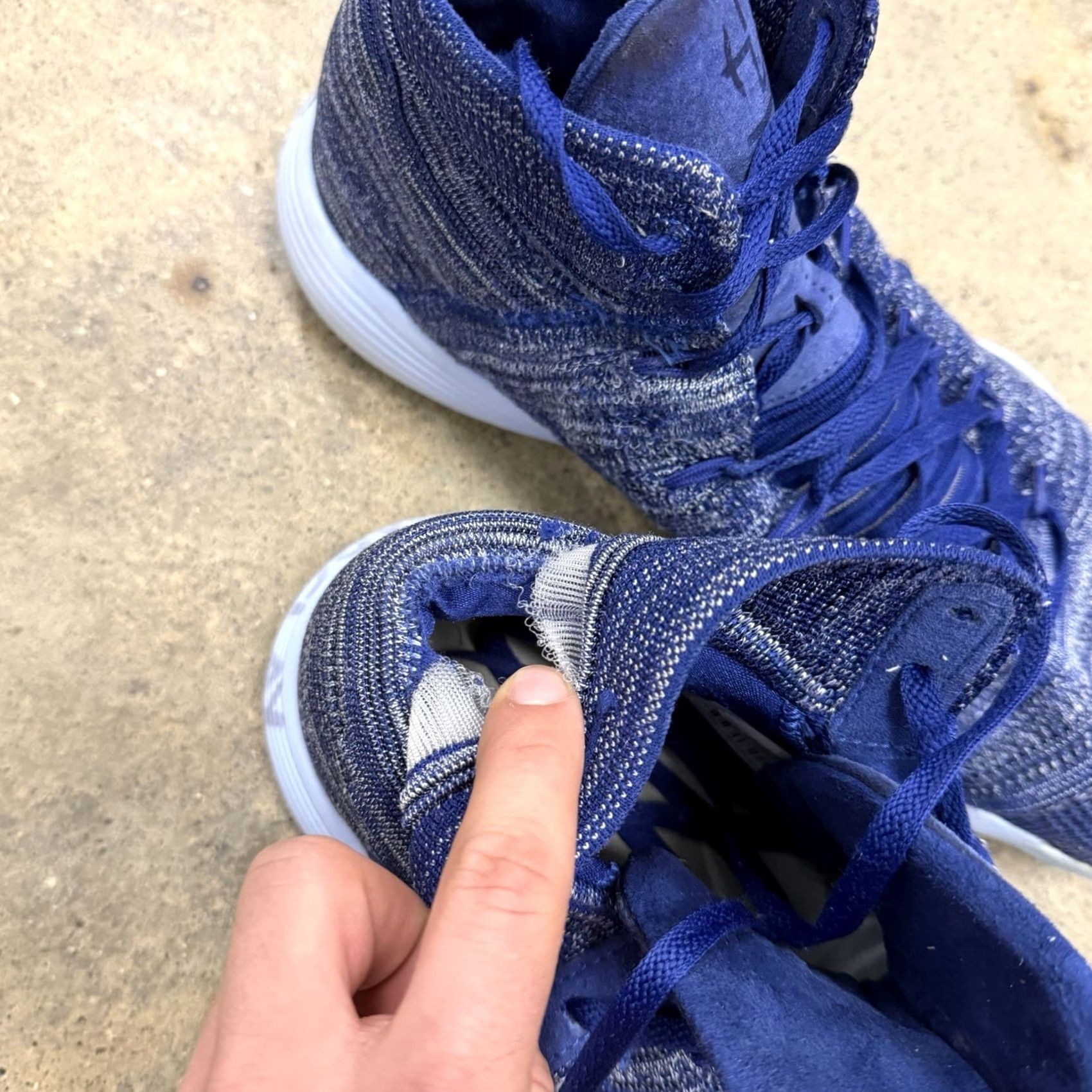 Nike Nike Hyperdunk 2017 Flyknit Men Size 15 917726-400 College Navy See Rip Sneaker Basketball Performance Lightweight Cushioned High Top Nike Shoes Mens Size US 15 / EU 48 - 2 Thumbnail