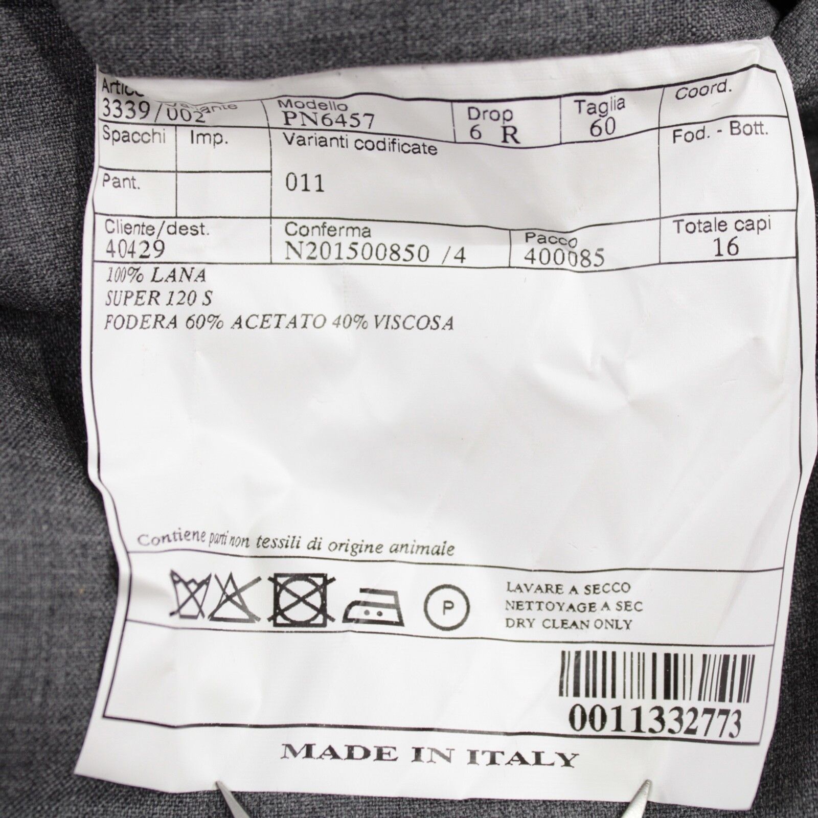 Belvest Belvest New with tags Dress Pants Size 44 US In Gray Size US 44 / EU 60 - 5 Thumbnail
