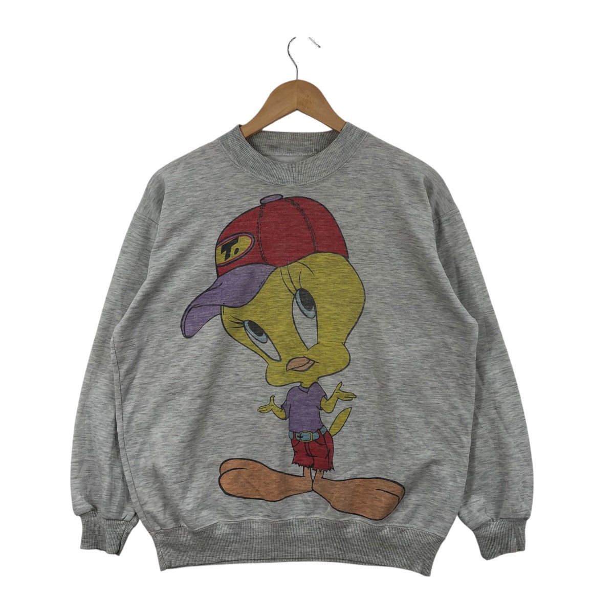 Vintage Vintage LOONEY TUNES TWEETY Cartoon Character Sweatshirt Size L / US 10 / IT 46 - 1 Thumbnail