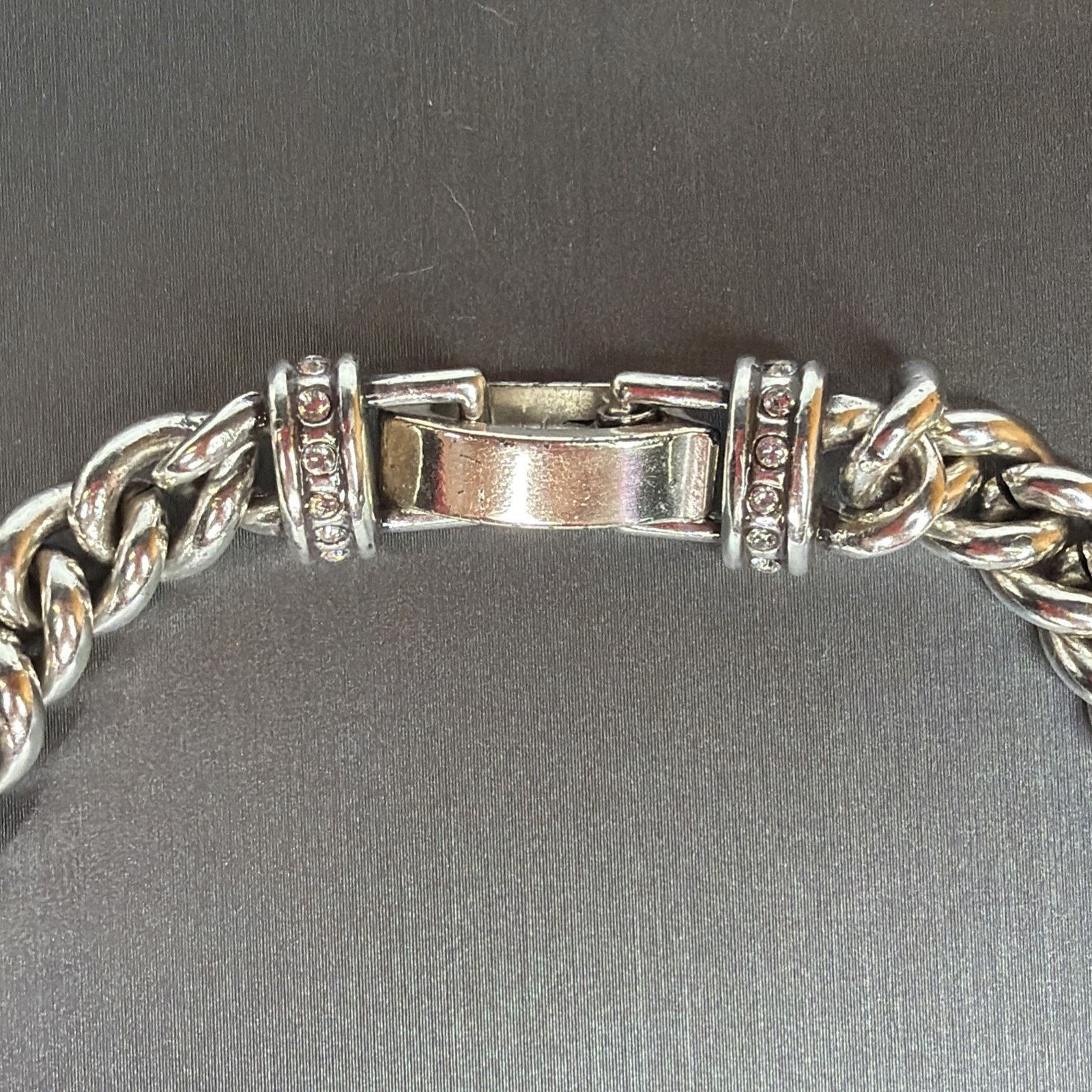 Brighton Brighton Silver Tone Chunky Chain Pave Open Heart Necklace Size ONE SIZE - 7 Thumbnail