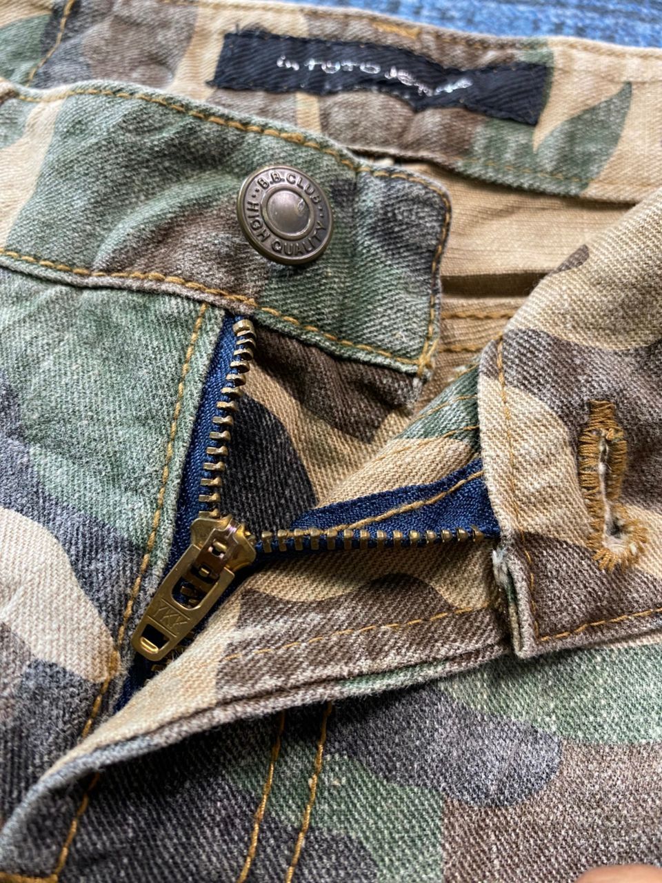Hysteric Glamour × Japanese Brand × Le Grande Bleu (L.G.B.) In Toto Jeans Distressed Camo Size US 30 / EU 46 - 4 Thumbnail