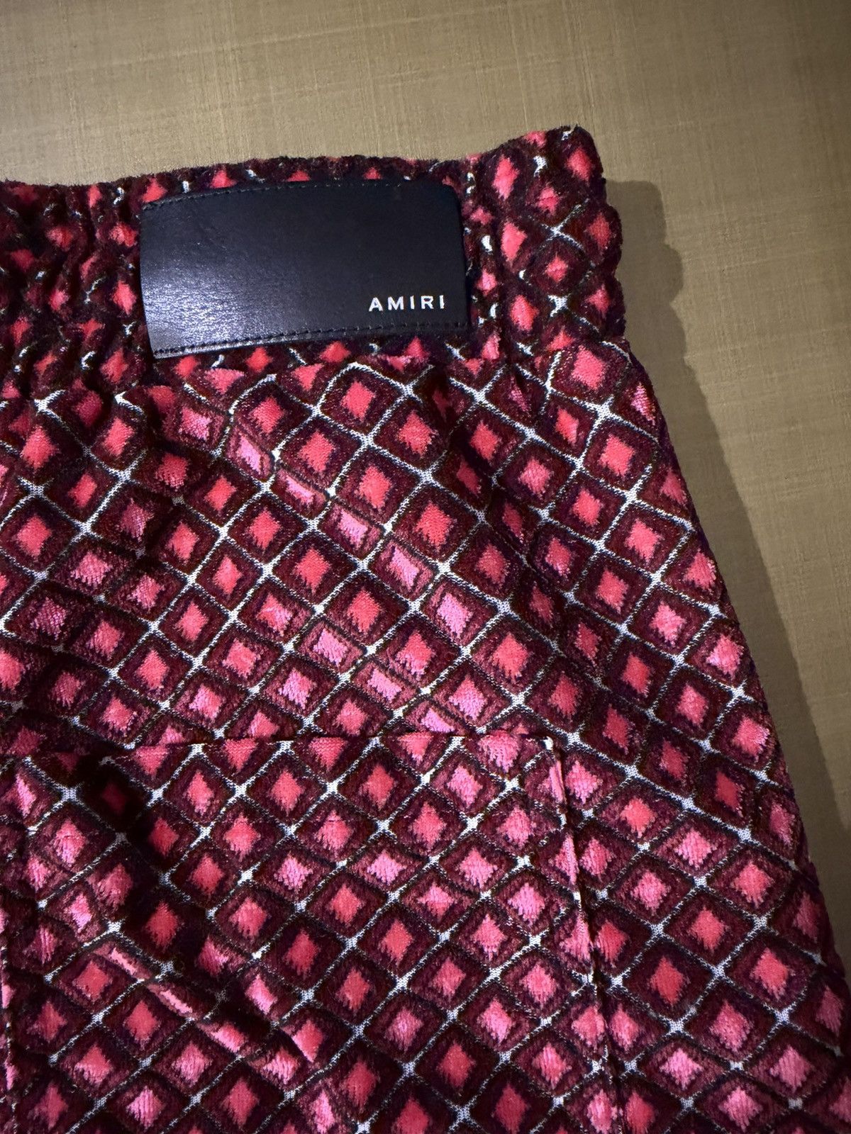Amiri AMIRI Red Diamond Pattern Shorts Size M Like New Size US 32 / EU 48 - 4 Thumbnail