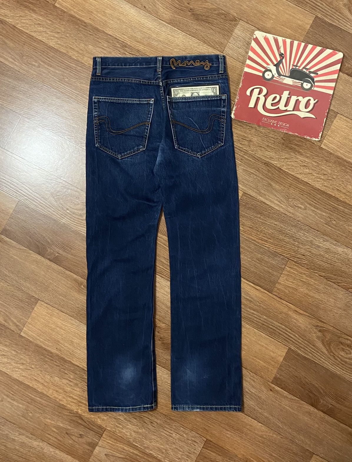 Other Vintage Money One Dollar 💵 Denim Jeans Size US 32 / EU 48 - 2 Thumbnail
