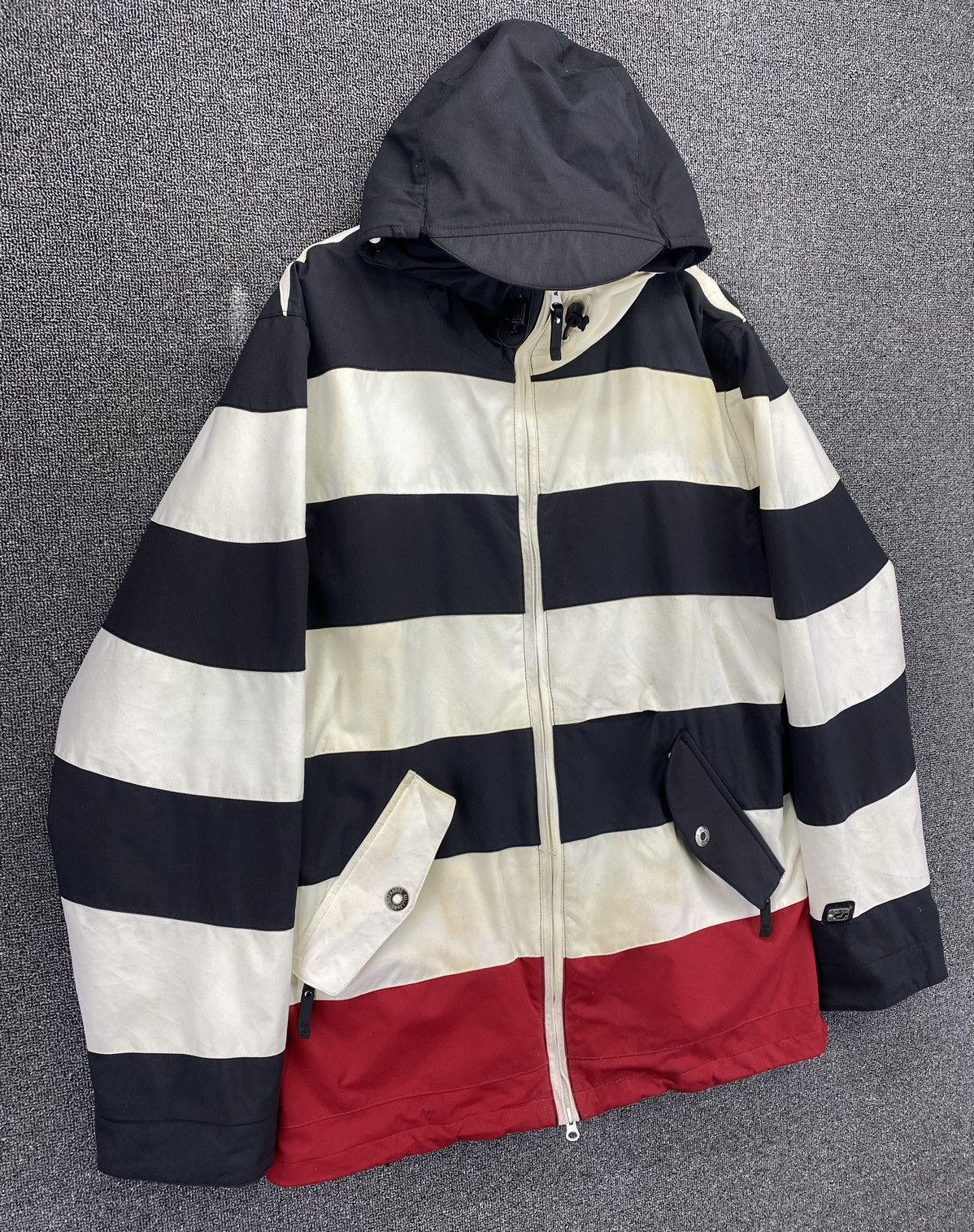 Billabong Vintage Billabong Striped Hooded Outerwear Jacket Size US L / EU 52-54 / 3 - 2 Thumbnail