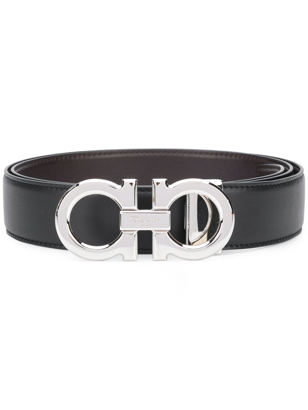 Salvatore Ferragamo POLISHED FINISH GANCINI REVERSIBLE BELT Size ONE SIZE - 1 Thumbnail
