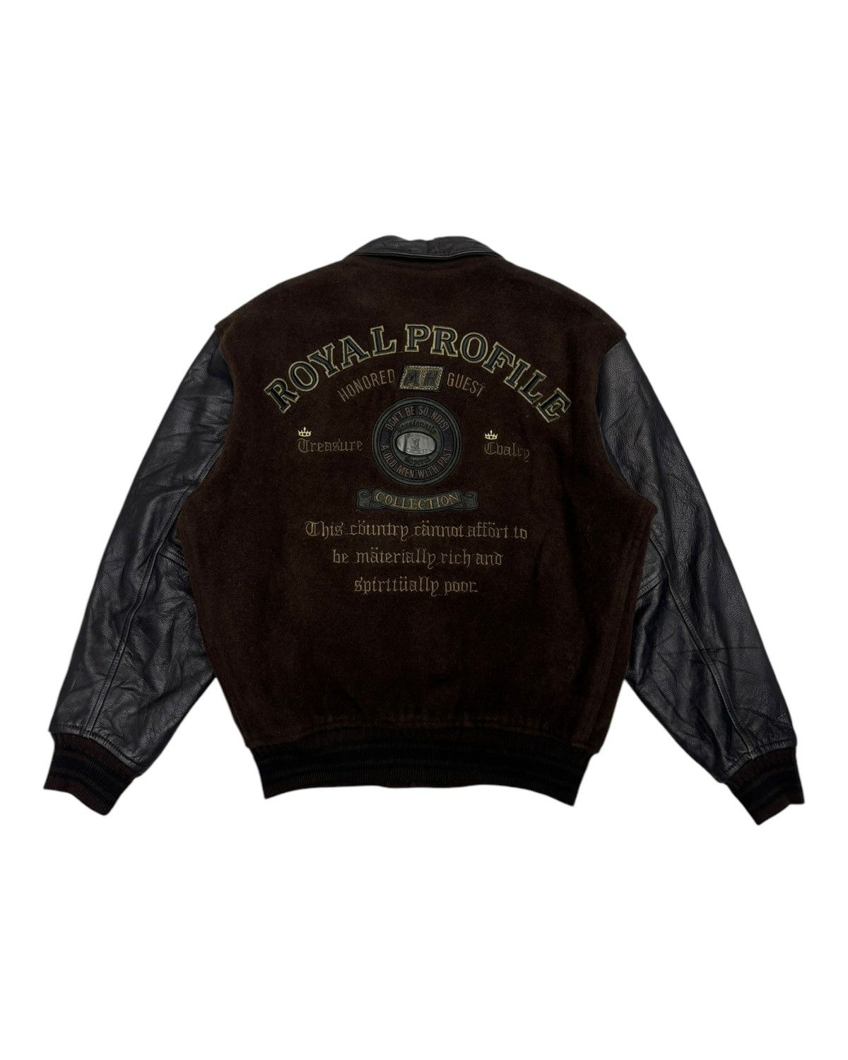 Japanese Brand Vintage Don’t Be So Noisy MacHope Leather Varsity Jacket Size US L / EU 52-54 / 3 - 8 Thumbnail