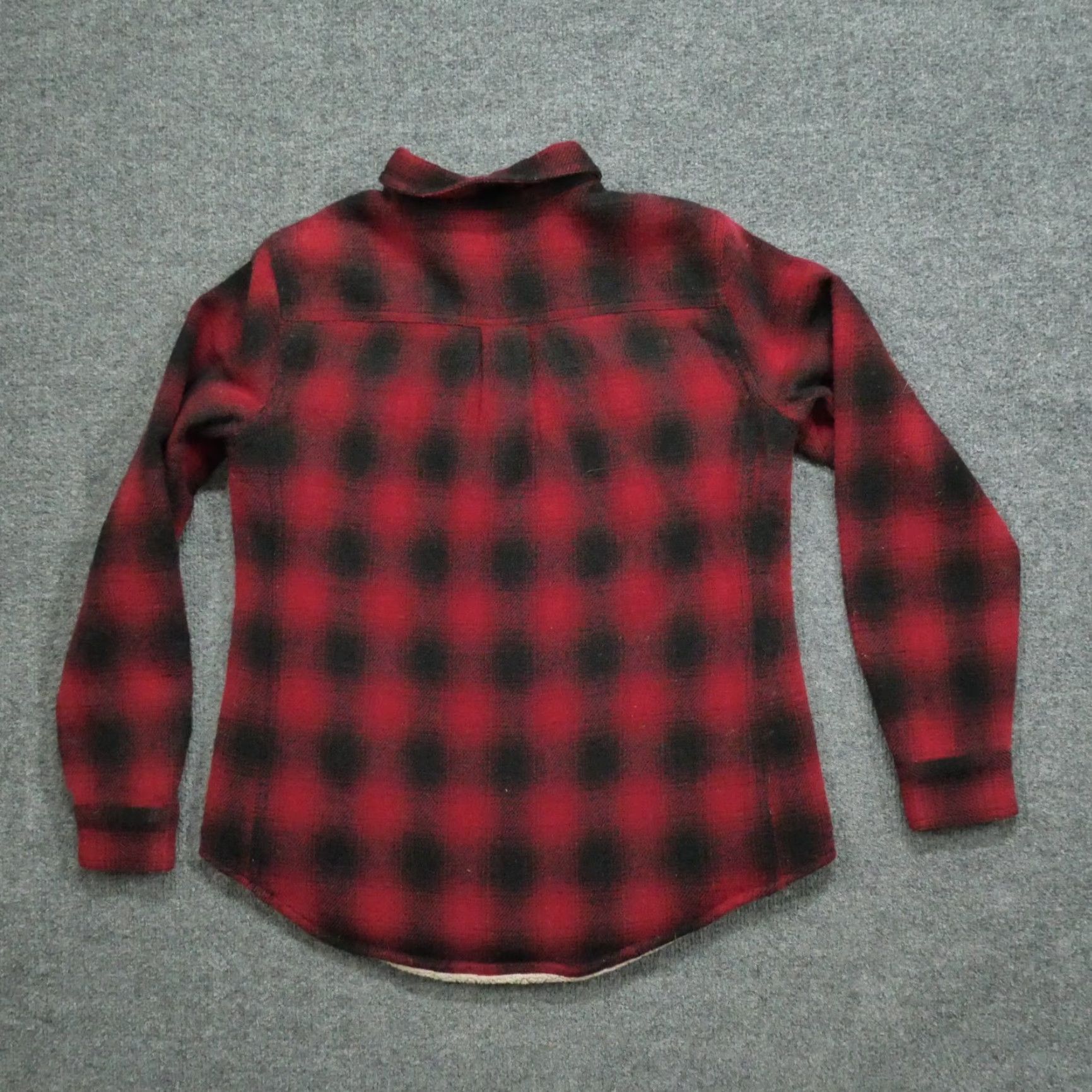 Eddie Bauer VINTAGE Eddie Bauer Jacket Womens Small Red Black Buffalo Plaid Sherpa Wool Shacket Size S / US 4 / IT 40 - 5 Thumbnail