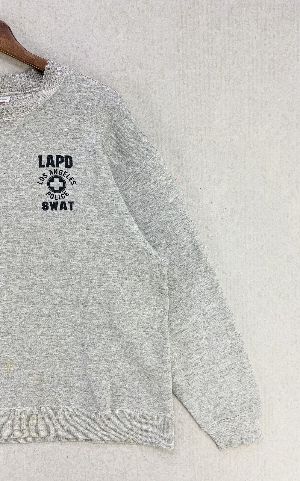 Hanes × Vintage Vintage Los Angeles Police SWAT Sweatshirt Hanes Tag Size US L / EU 52-54 / 3 - 4 Thumbnail
