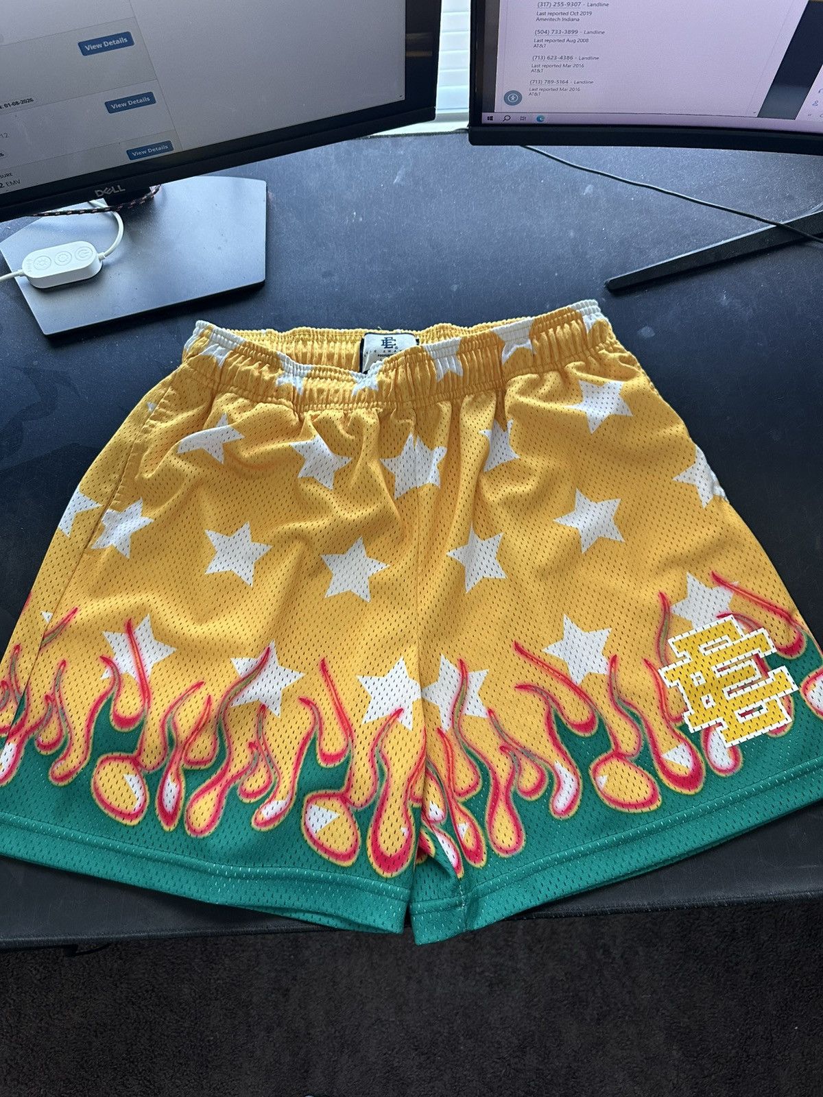 Eric Emmanuel Fire Shorts