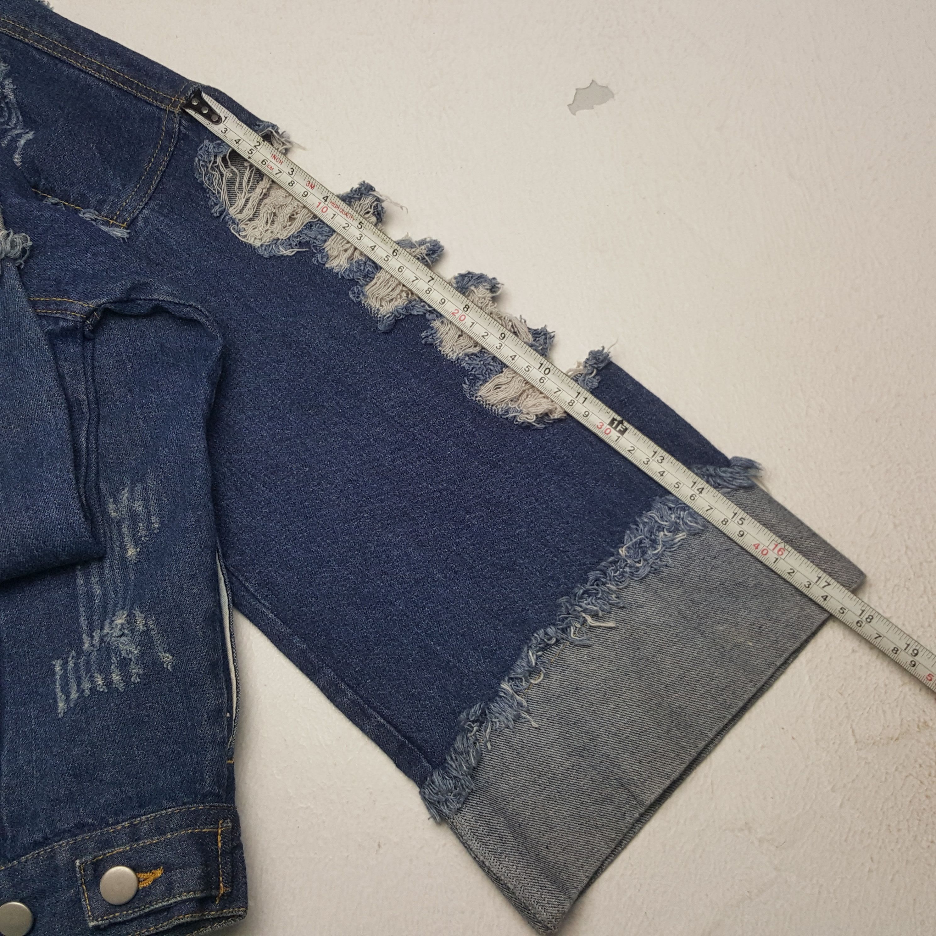Japanese Brand × Vintage Vintage Envym Japanese Distressed Style Denim Jacket Size US L / EU 52-54 / 3 - 7 Thumbnail