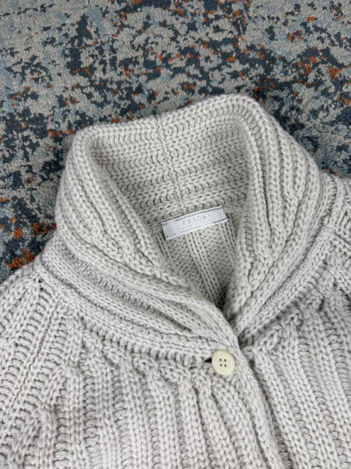 Prada Prada cashmere wool blend pearl button cardigan sweater knit Size L / US 10 / IT 46 - 7 Thumbnail