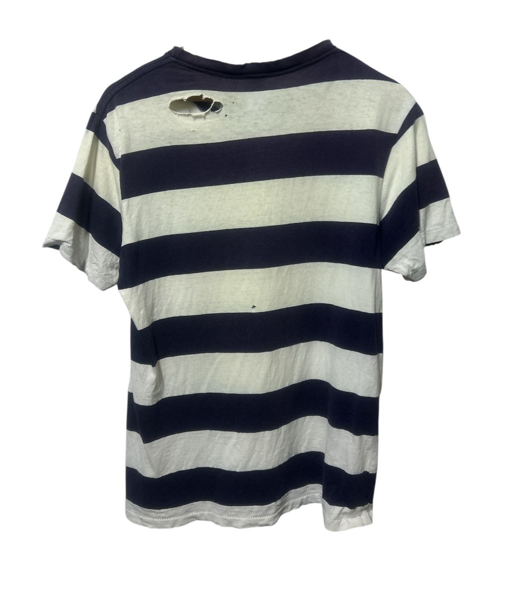 Thrashed Sun Faded Striped Shirt Distressed ERD Grunge