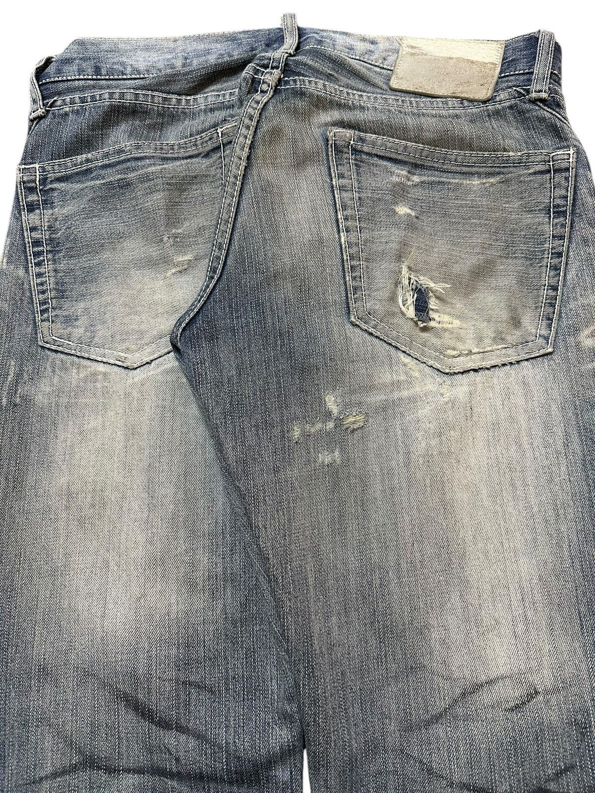 If Six Was Nine Vintage Japanese Brand Blue Faded Distressed Loose Jeans Size US 32 / EU 48 - 6 Thumbnail