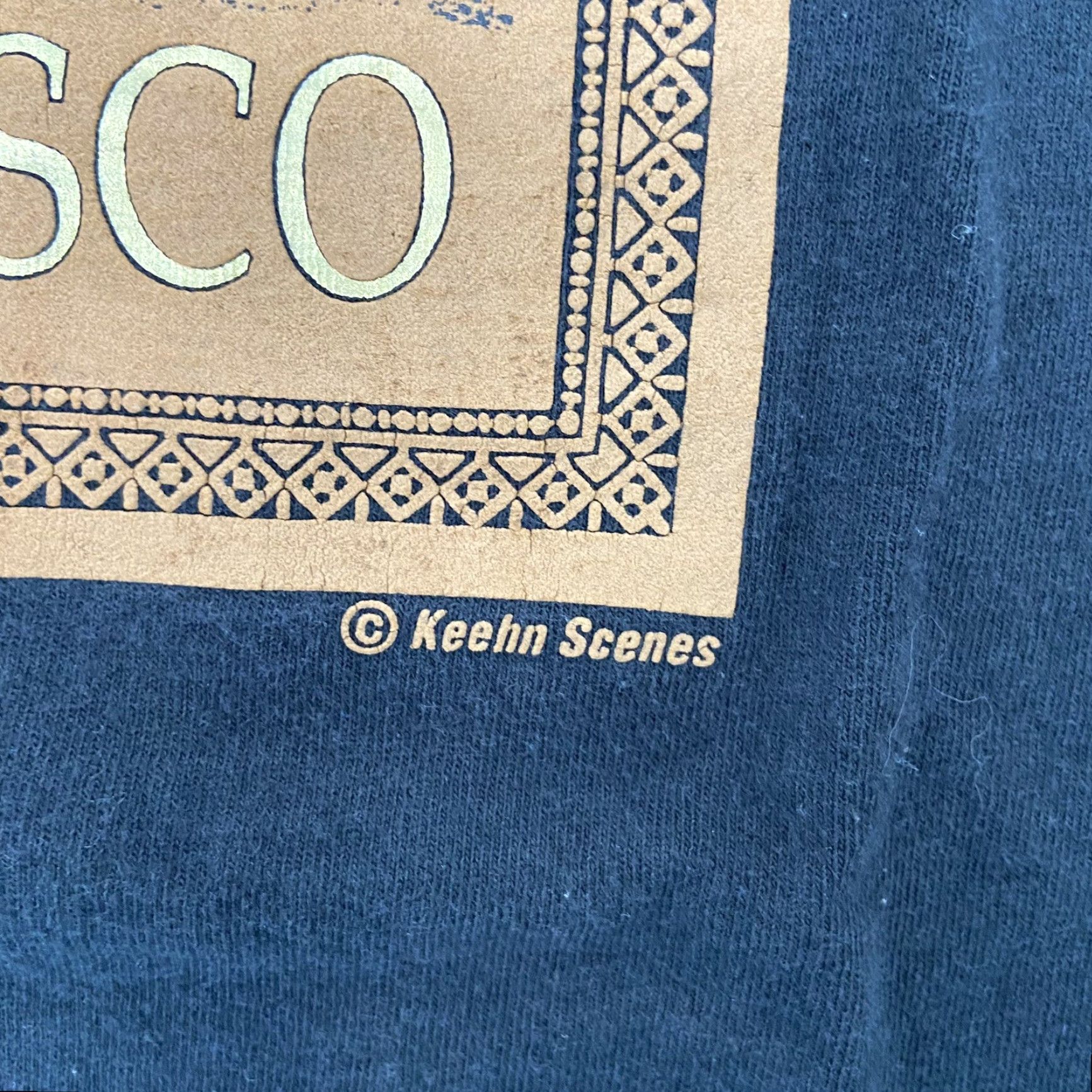 Vintage VINTAGE Keehn Scenes Shirt Adult Large Black Gold 1990s Graphic Tee Mens L Size US L / EU 52-54 / 3 - 7 Thumbnail