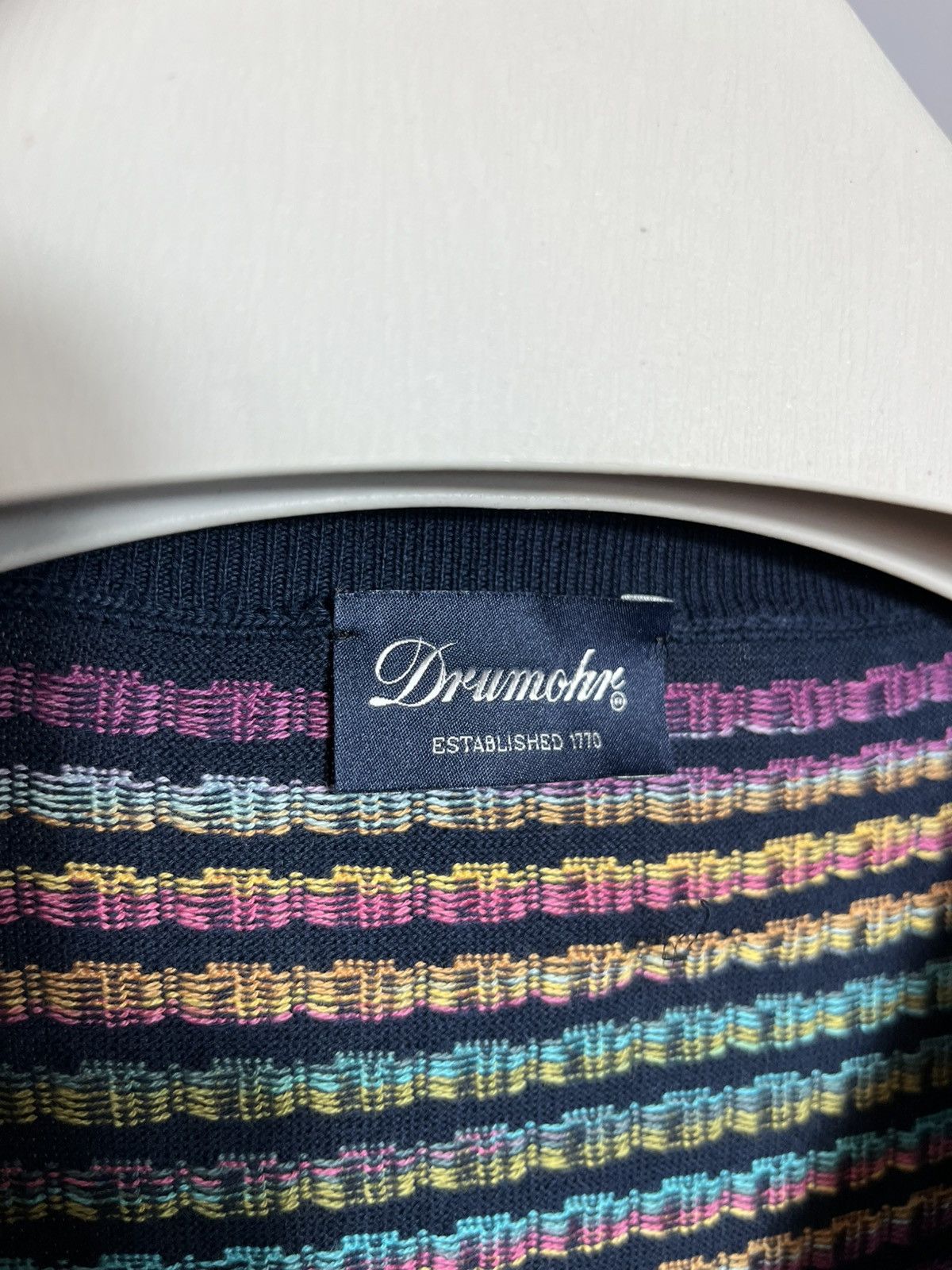 Drumohr Drumohr mens jamper plaid cotton luxury long sleeve sweater Size US L / EU 52-54 / 3 - 4 Thumbnail