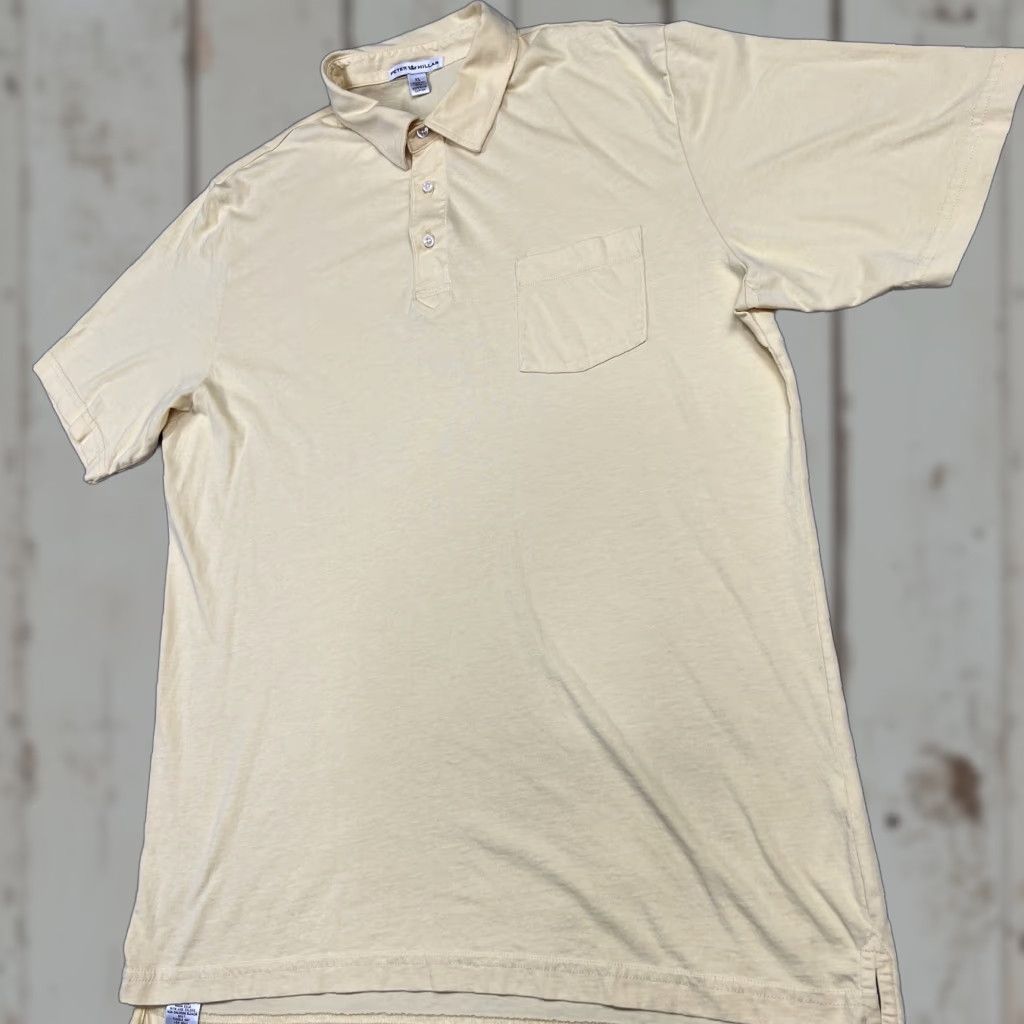 Peter Millar Peter Millar Polo Shirt Mens XL Yellow Pima Cotton Pullover Top Golf EUC Size US XL / EU 56 / 4 - 1 Thumbnail