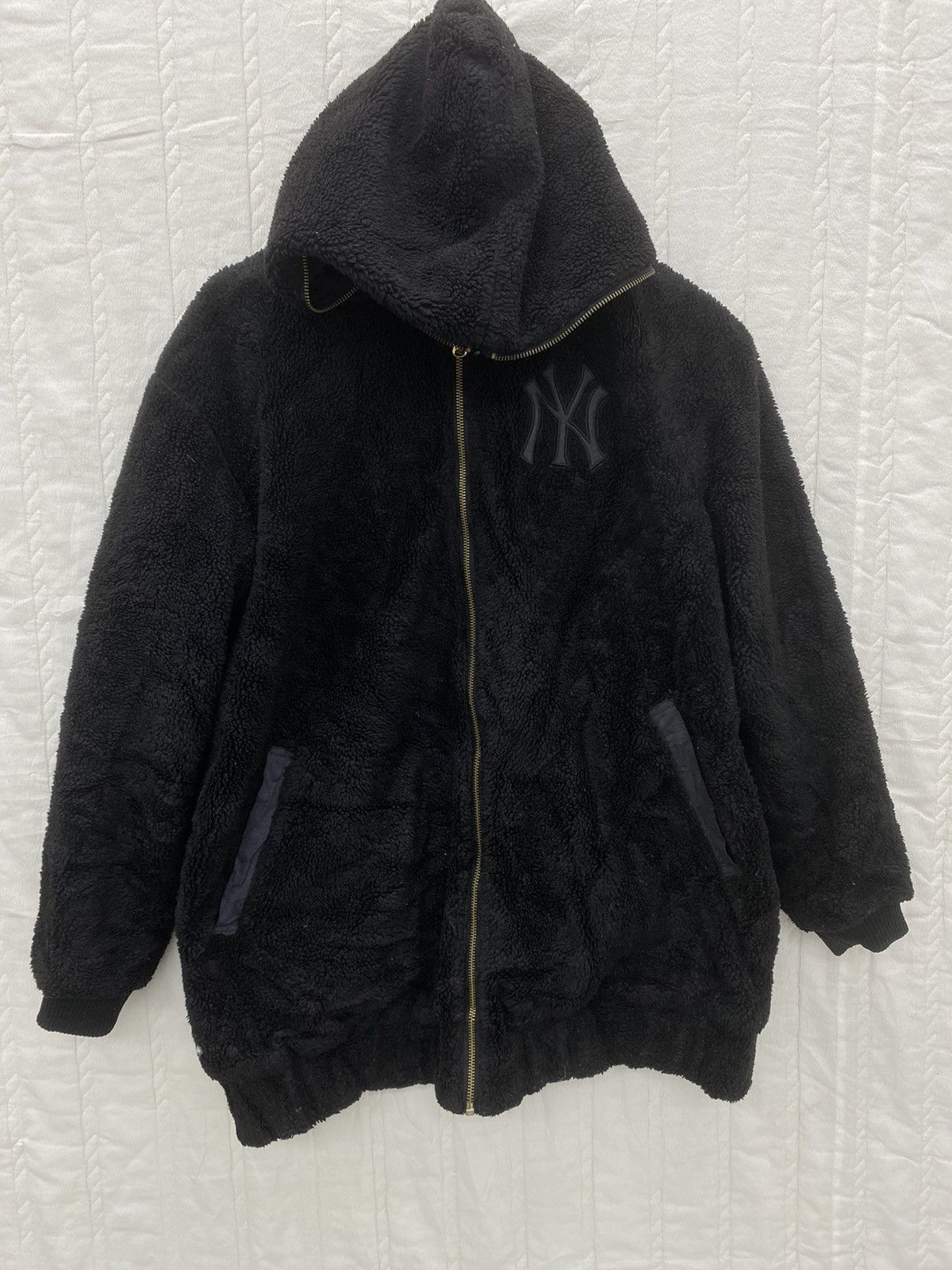 N) MLB LB-03 REVERSIBLE HOODIE BOMBER JACKET FULL ZIP