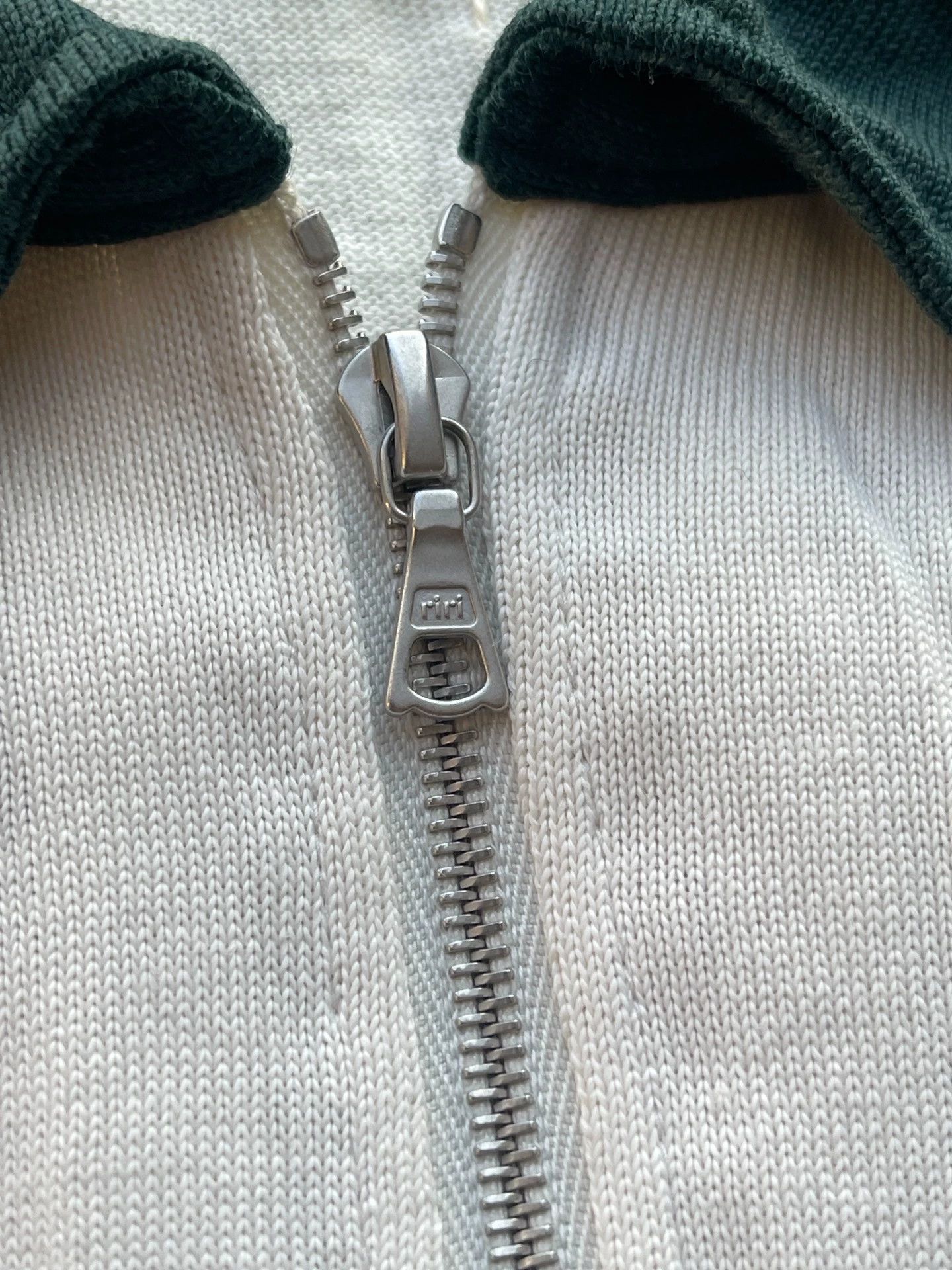 Visvim visvim color blocked LS polo riri zip (emerald/off-white) Size US XL / EU 56 / 4 - 4 Thumbnail