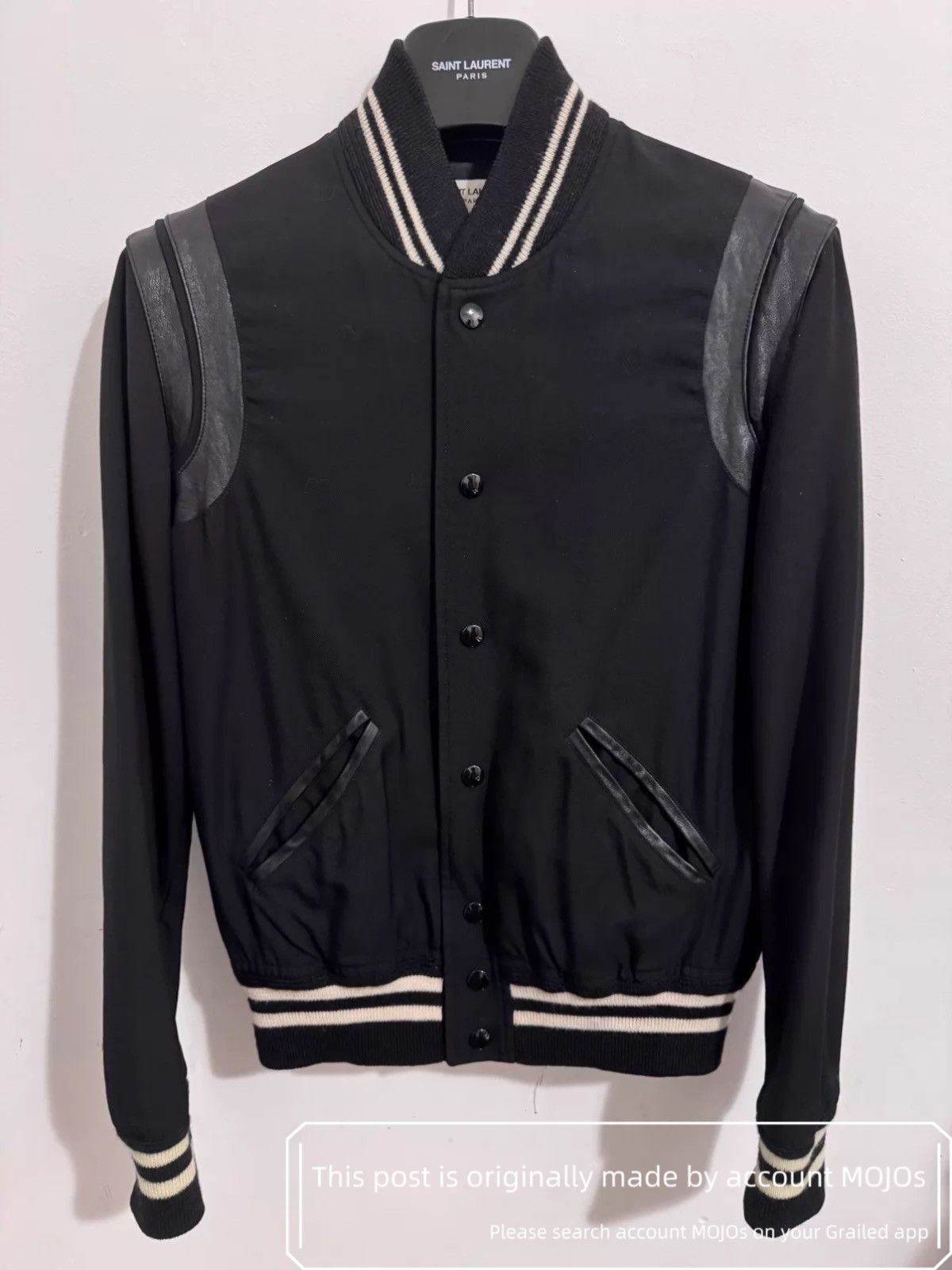Saint Laurent Paris Sz44 Saint Laurent Paris 15SS Hedi Triple Black Teddy Jacket Size US S / EU 44-46 / 1 - 1 Thumbnail