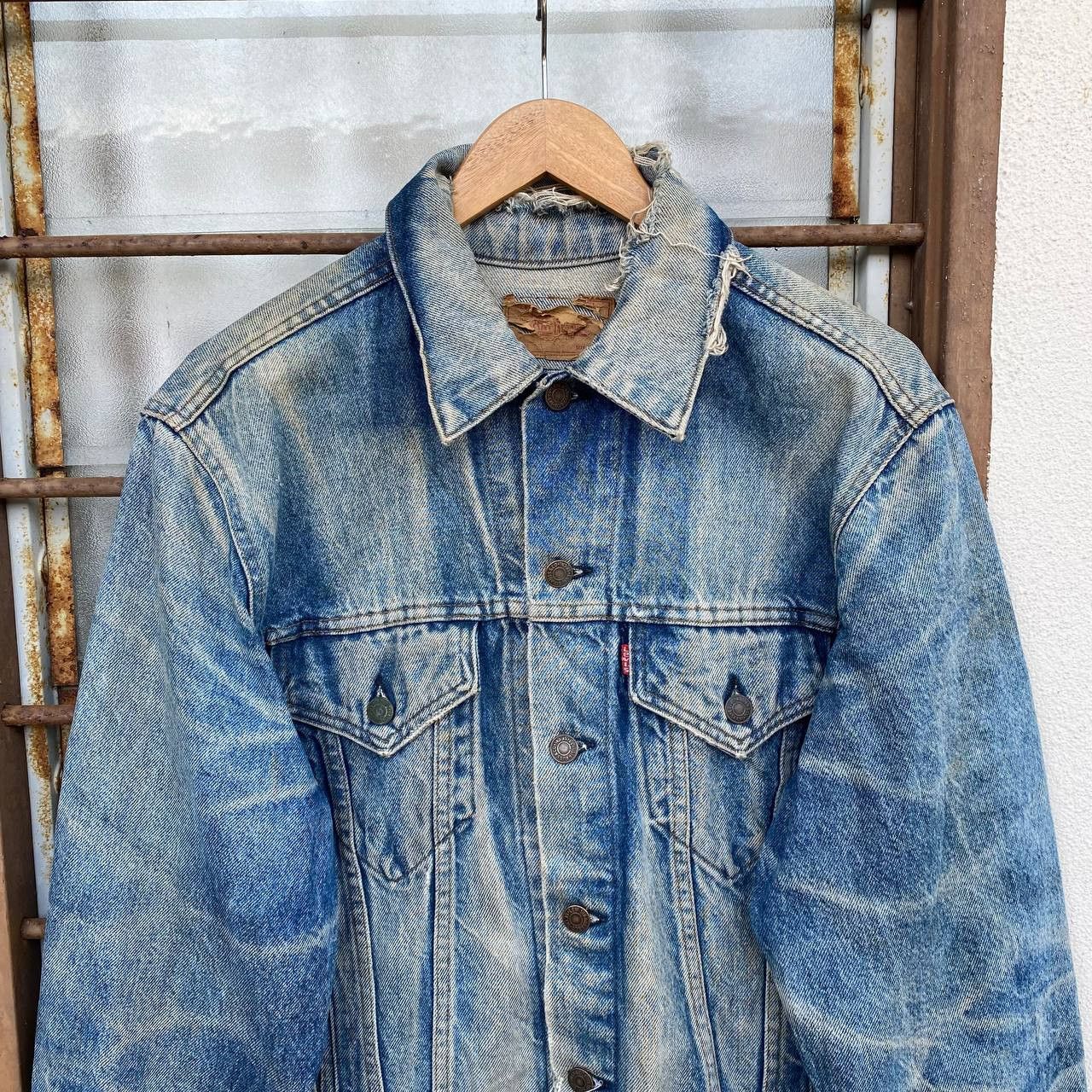Levi's CRAZY PIECES LEVIS VINTAGE HONEYCOMBS FADED DISTRESSED DENIM Size US M / EU 48-50 / 2 - 16 Thumbnail