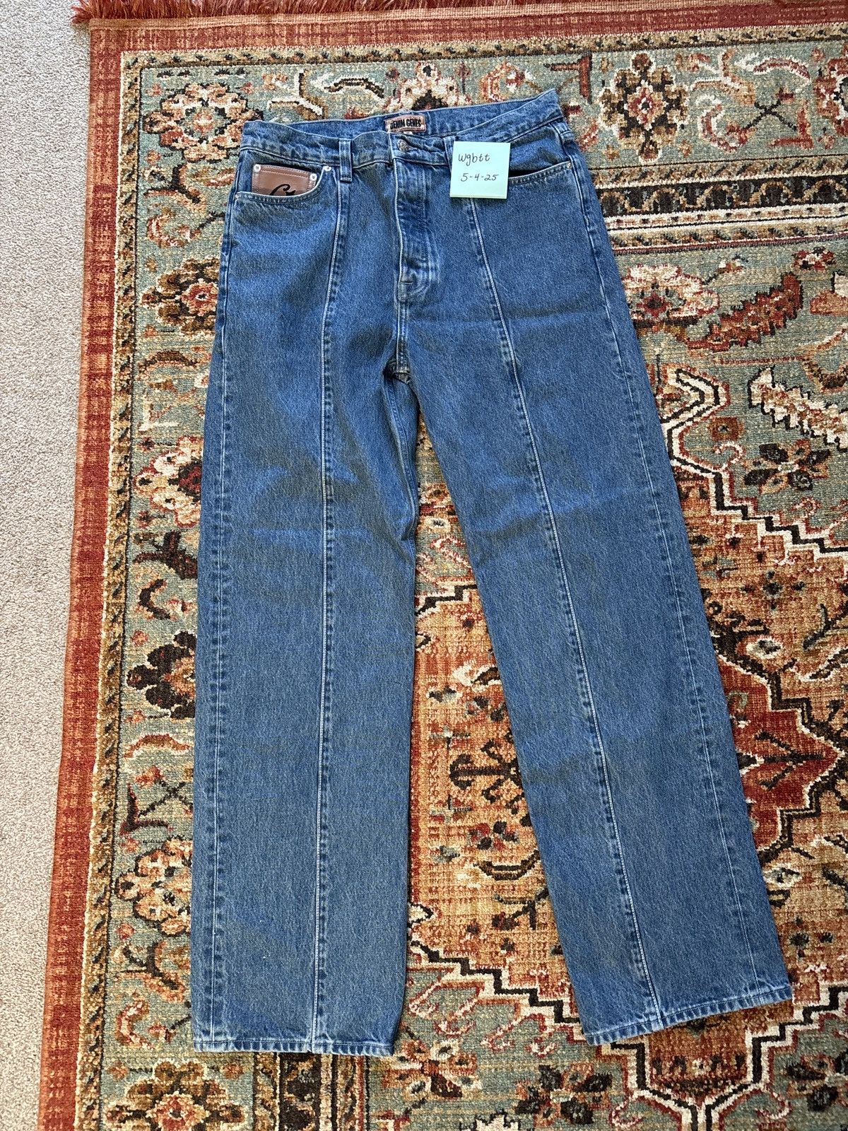 Corteiz FW23 Corteiz Alcatraz Pattern Denim Jeans “White” | Grailed