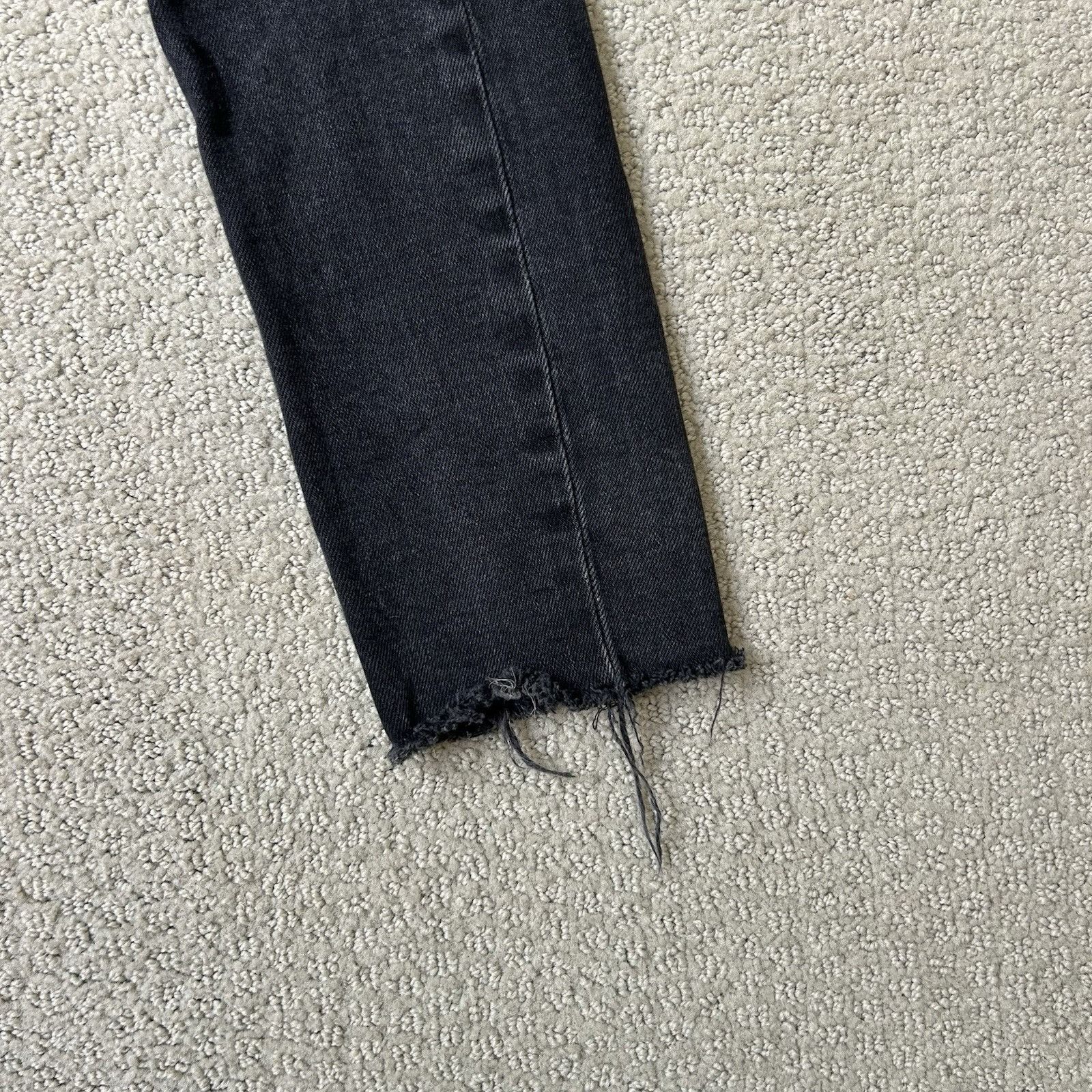 RE/DONE RE/DONE Originals High Rise Ankle Crop Jeans Black Button-Fl Size 25" / US 0 / IT 36 - 7 Thumbnail