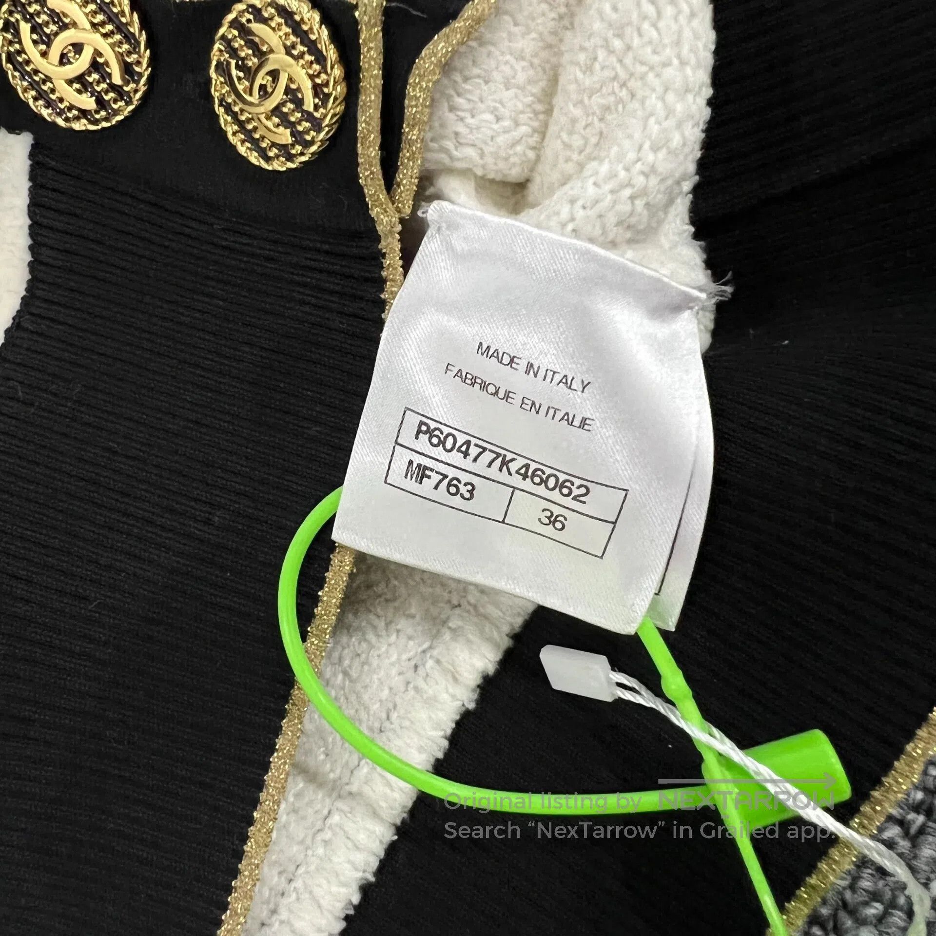 Chanel Chanel Cruise Series: Golden Button Short-Sleeved Towel-Qu Size S / US 4 / IT 40 - 6 Thumbnail