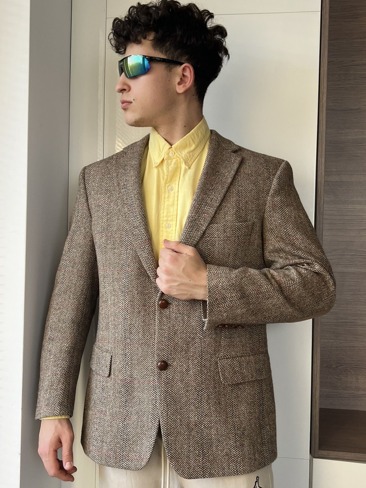 Harris Tweed ‼️Vintage Harris Tweed x Barutti Prime Collection Wool Blazer Size 42S - 5 Thumbnail