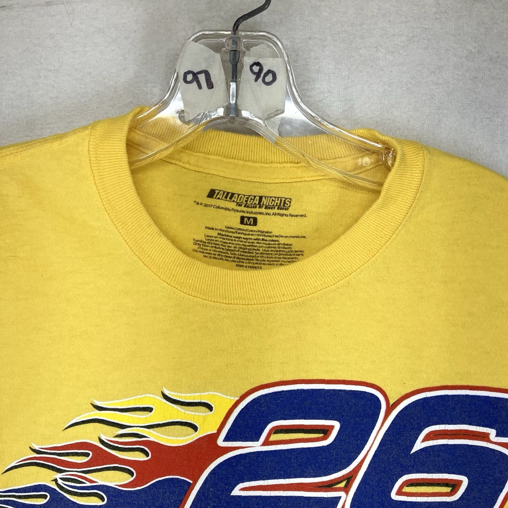 Vintage Talladega Nights Shirt Mens Medium Short Sleeve Yellow Ricky Bobby Columbia All Cotton Graphic Print T-Shirt Mens Best Sellers Size US M / EU 48-50 / 2 - 5 Thumbnail