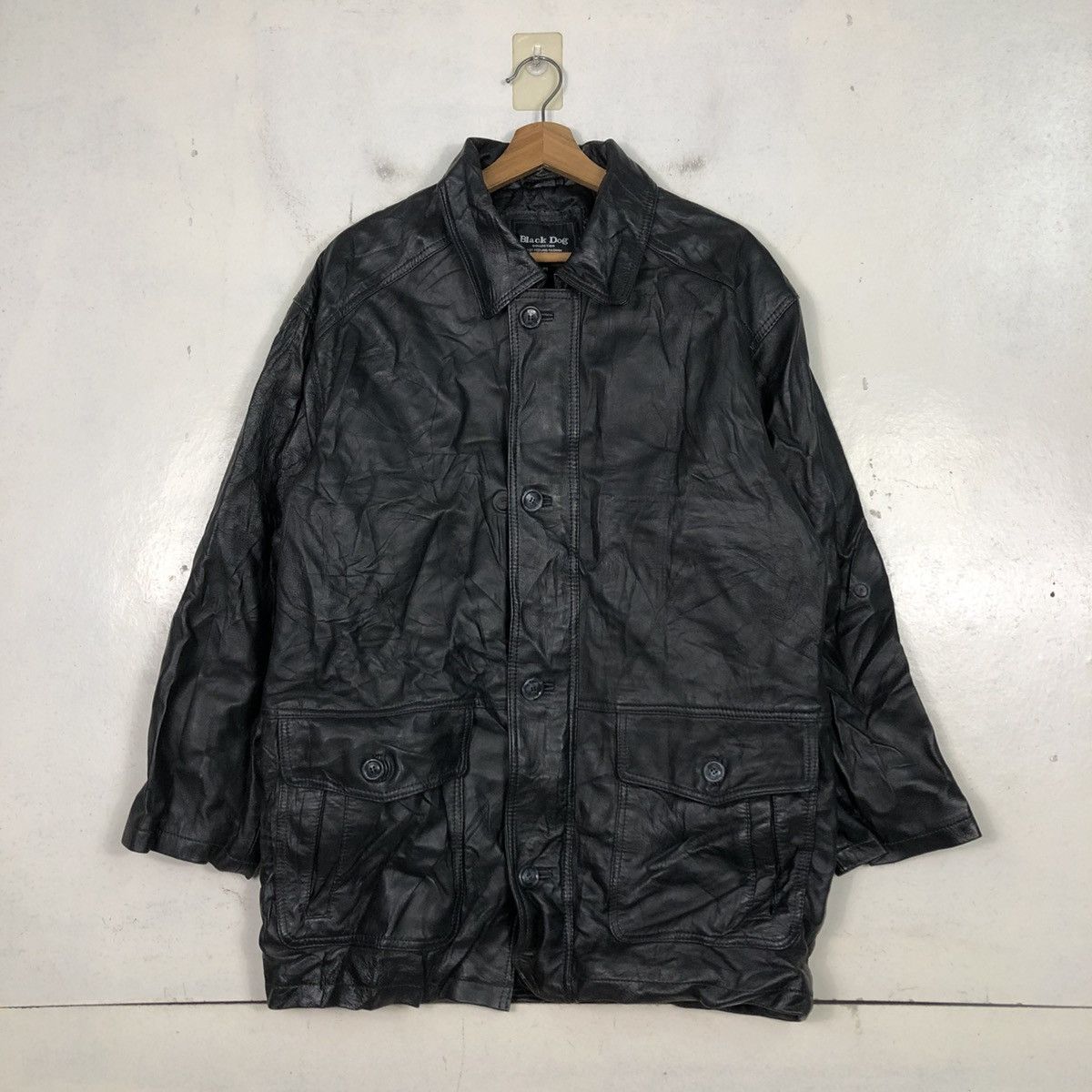 Japanese Brand 📌Vintage Leather Jacket Black Dog Blanket Issey Miyake Size US M / EU 48-50 / 2 - 3 Thumbnail