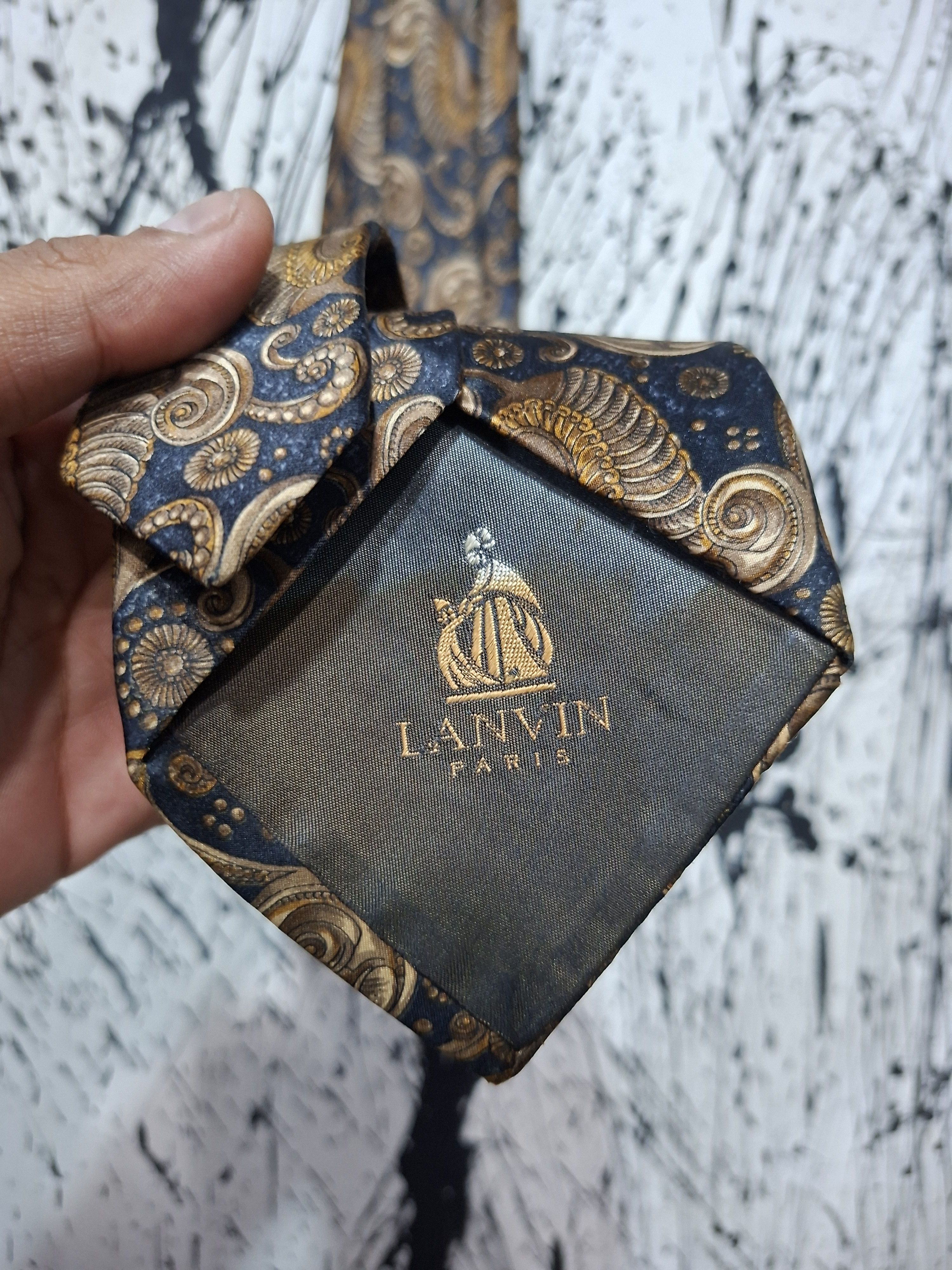 Lanvin LANVIN PARIS PAISLEY PATTERN 100% SILK TIE Size ONE SIZE - 5 Thumbnail