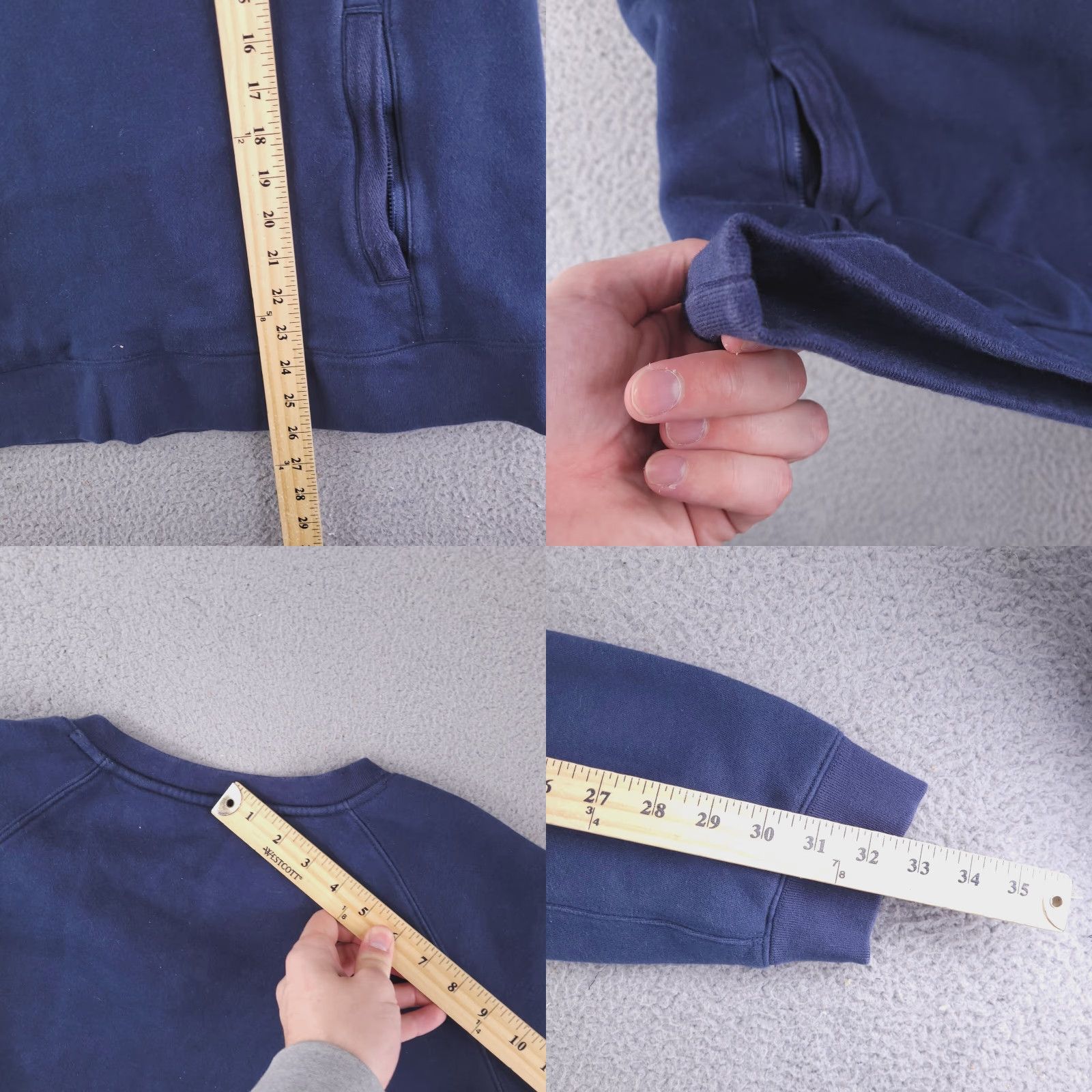 Vintage Duluth Sweatshirt Womens XL Navy Blue Heavyweight Henley Pullover Size XL / US 12-14 / IT 48-50 - 8 Thumbnail