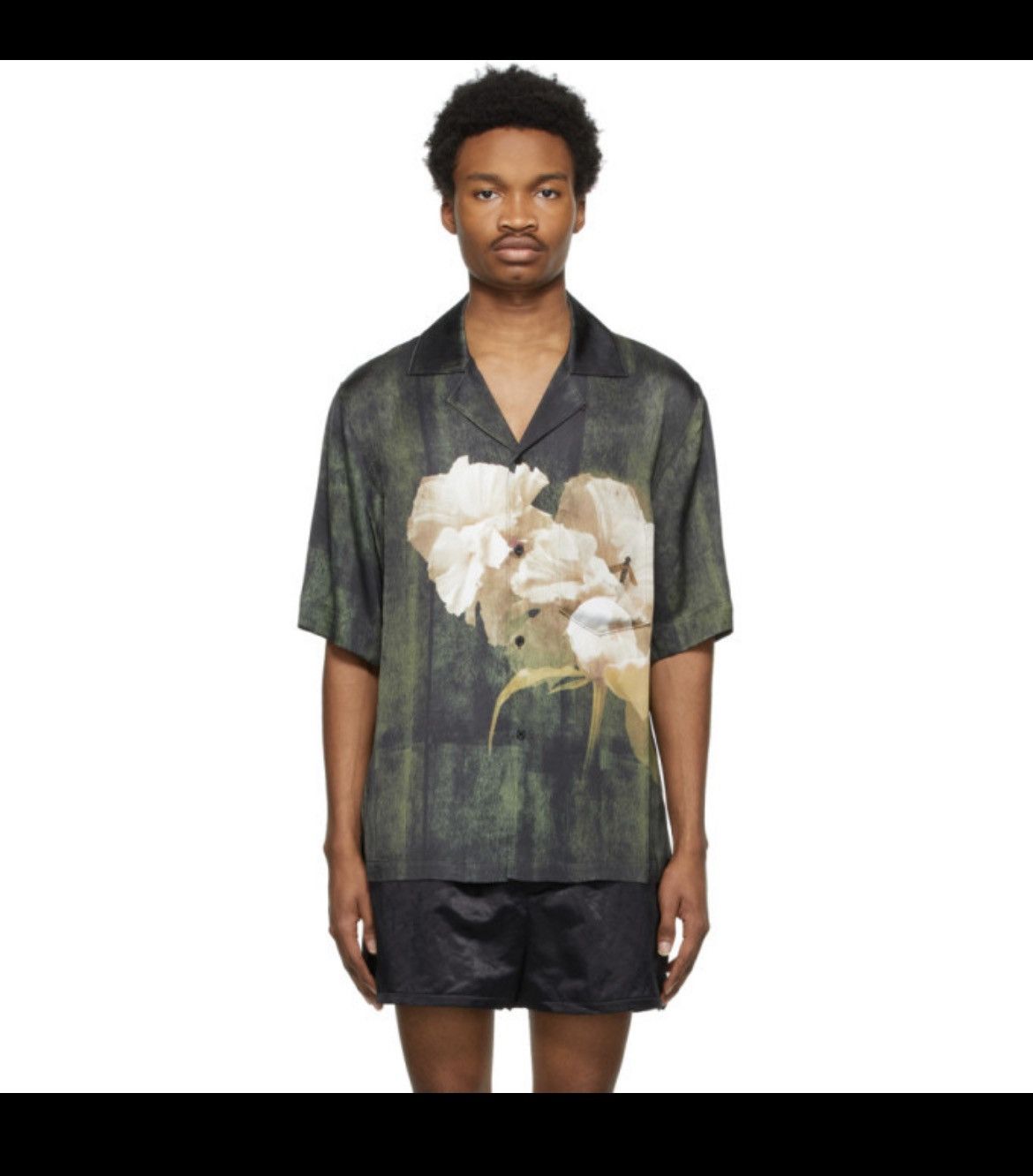 image of Acne Studios Green Floral Shirt, Men's (Size XL)