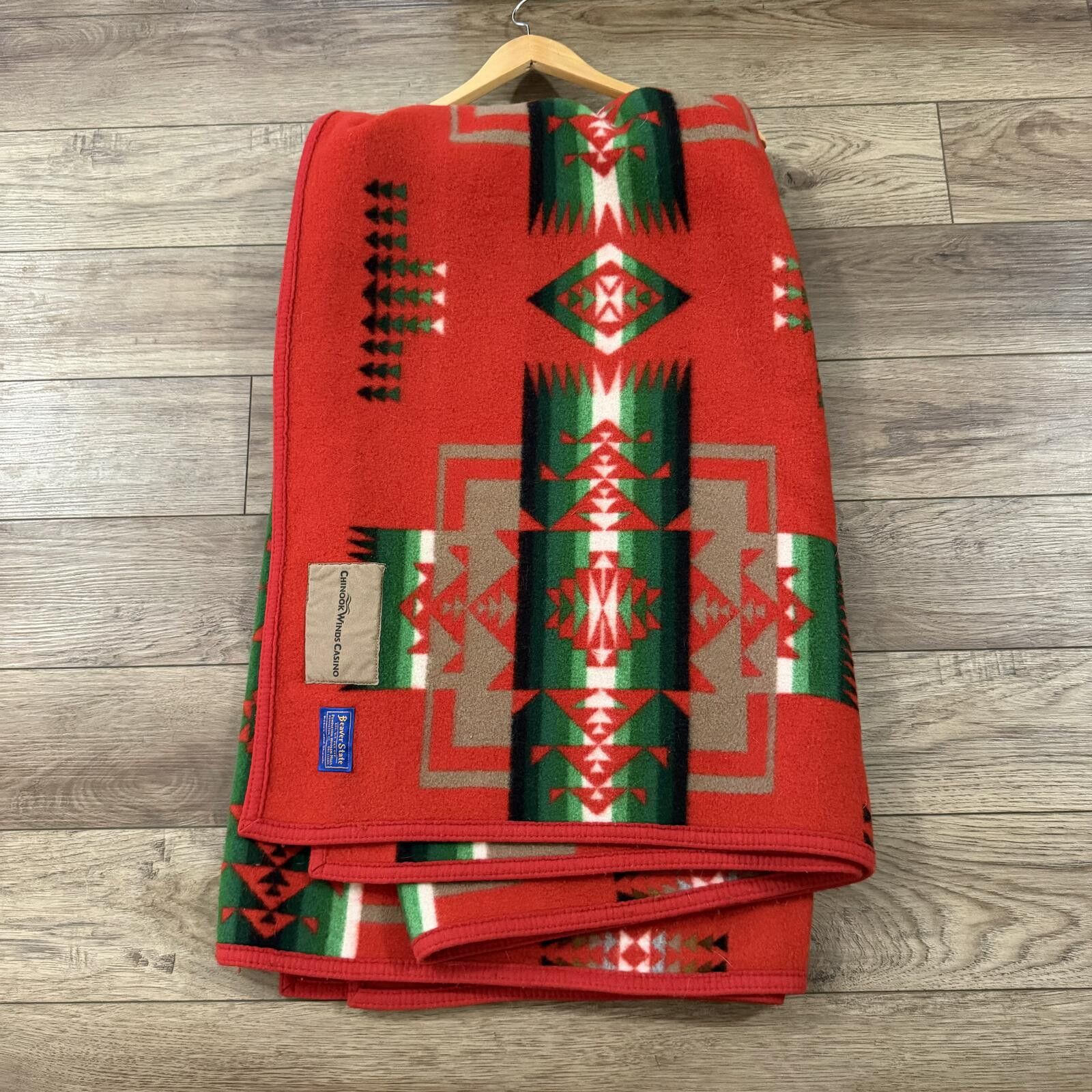 Pendleton Vintage Pendleton Chief Joseph Beaver State Wool Red Blanket Size ONE SIZE - 1 Thumbnail