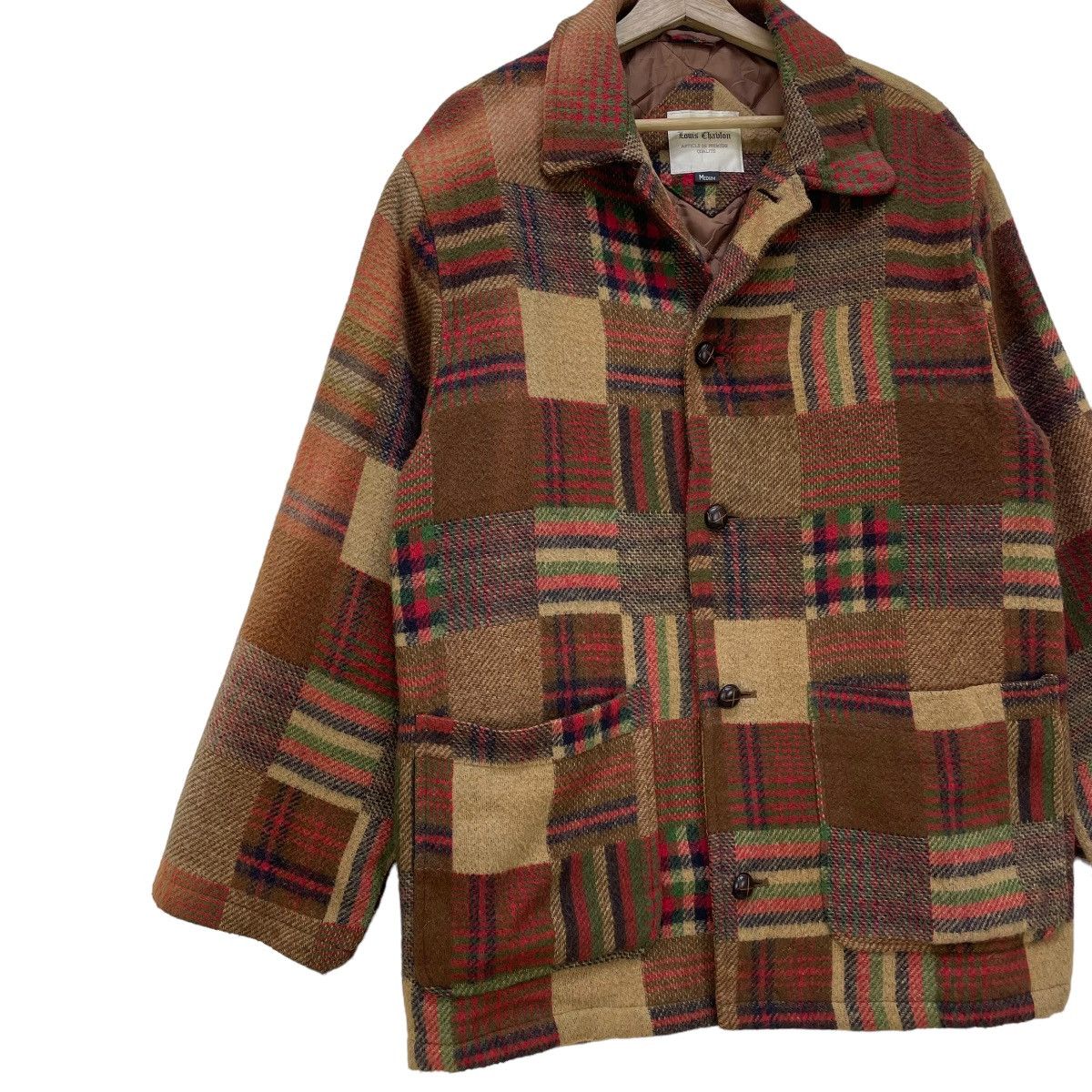Native 🔥Vintage Brand Louis Chablon Pacthwork Aztec Wool Jacket Size M / US 6-8 / IT 42-44 - 3 Thumbnail